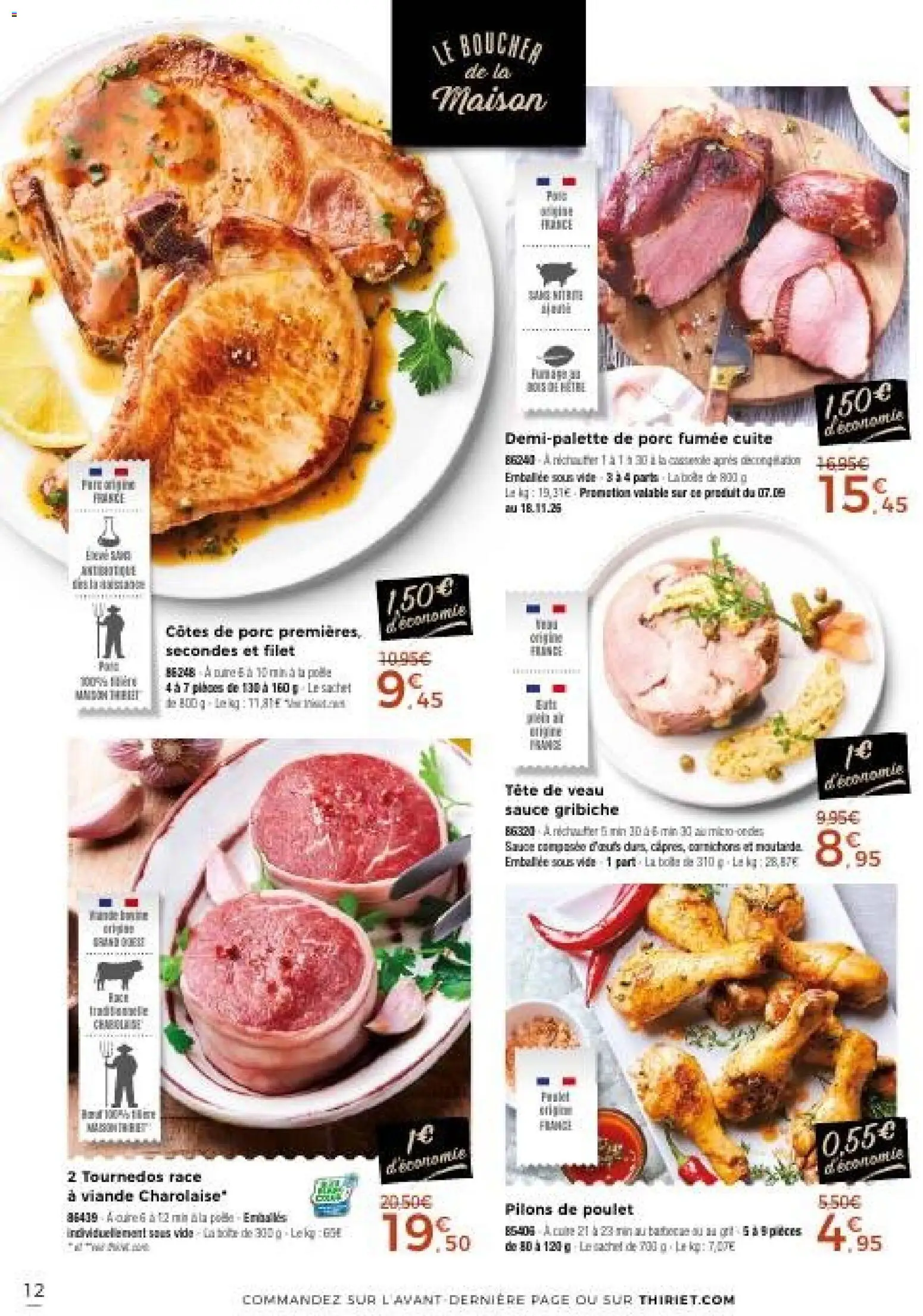 {H1} | Page: 12 | Produits: Côtes de porc, Barbecue, Viande, Tournedos