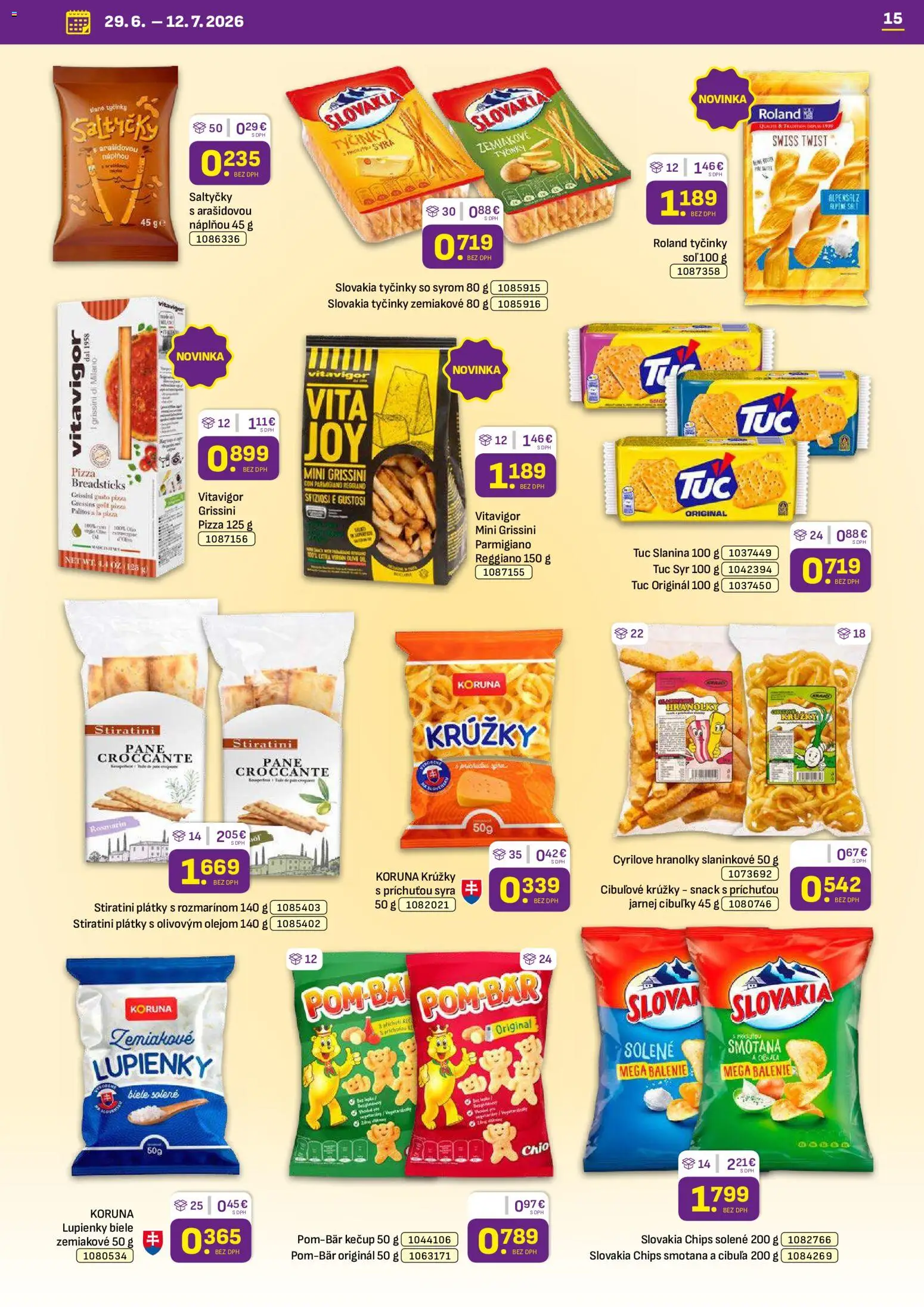 Nové Libex akcie – leták je platný od 29.06.2026 | Strana: 15 | Produkty: Syr, Pizza, Kečup, Cibuľa