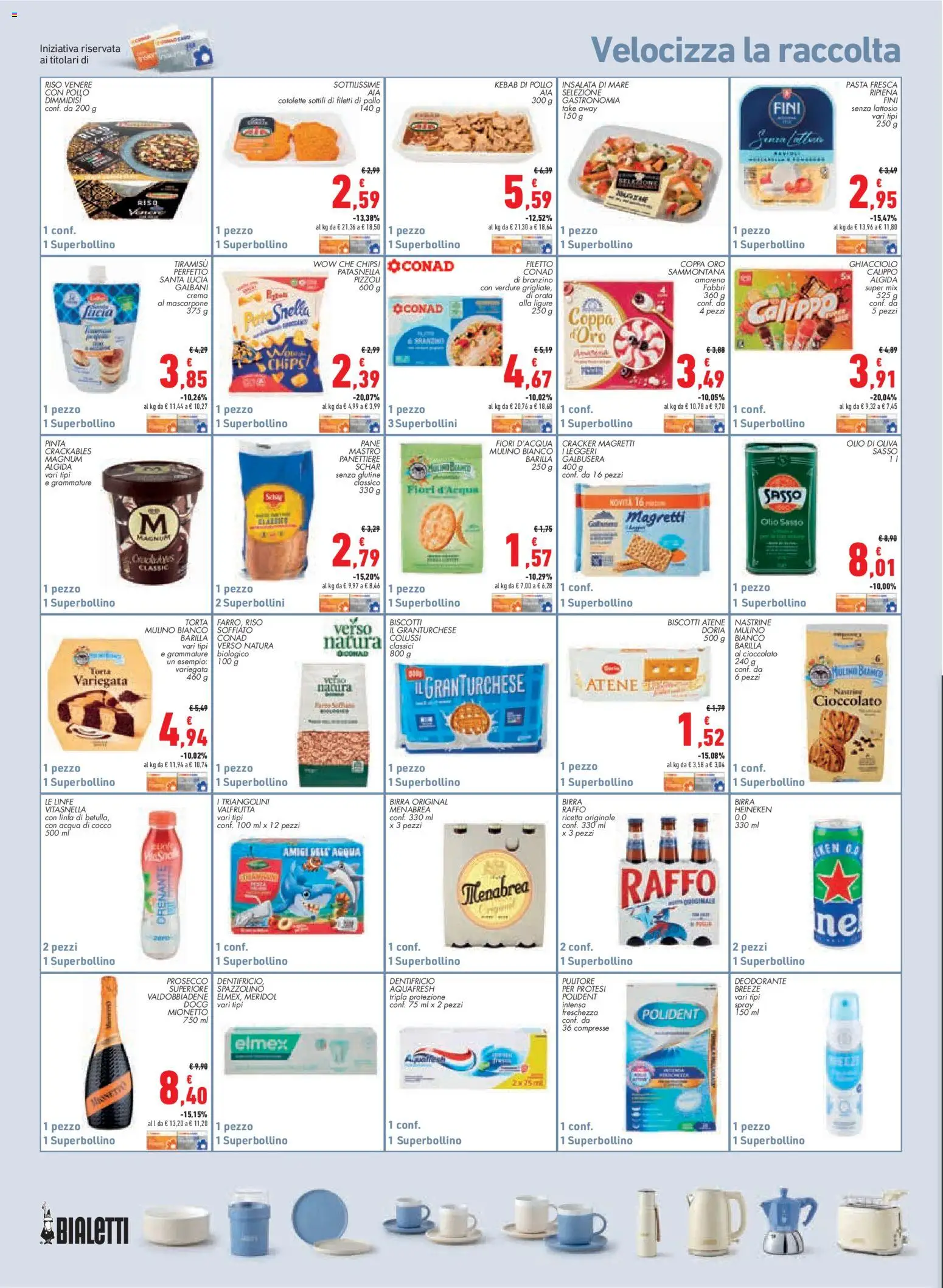 Volantino Conad del 13/08/2026 | Pagina: 18 | Prodotti: Ghiacciolo, Olive, Cocco, Senza lattosio