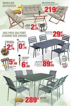Bazarland - Prévisualisation de Bazarland - Bazarland - Profitez des beaux jours - 12p valide à partir de 29.04.2026 | Page: 4 | Produits: Kaki, Salon de jardin, Chaise, Lampe