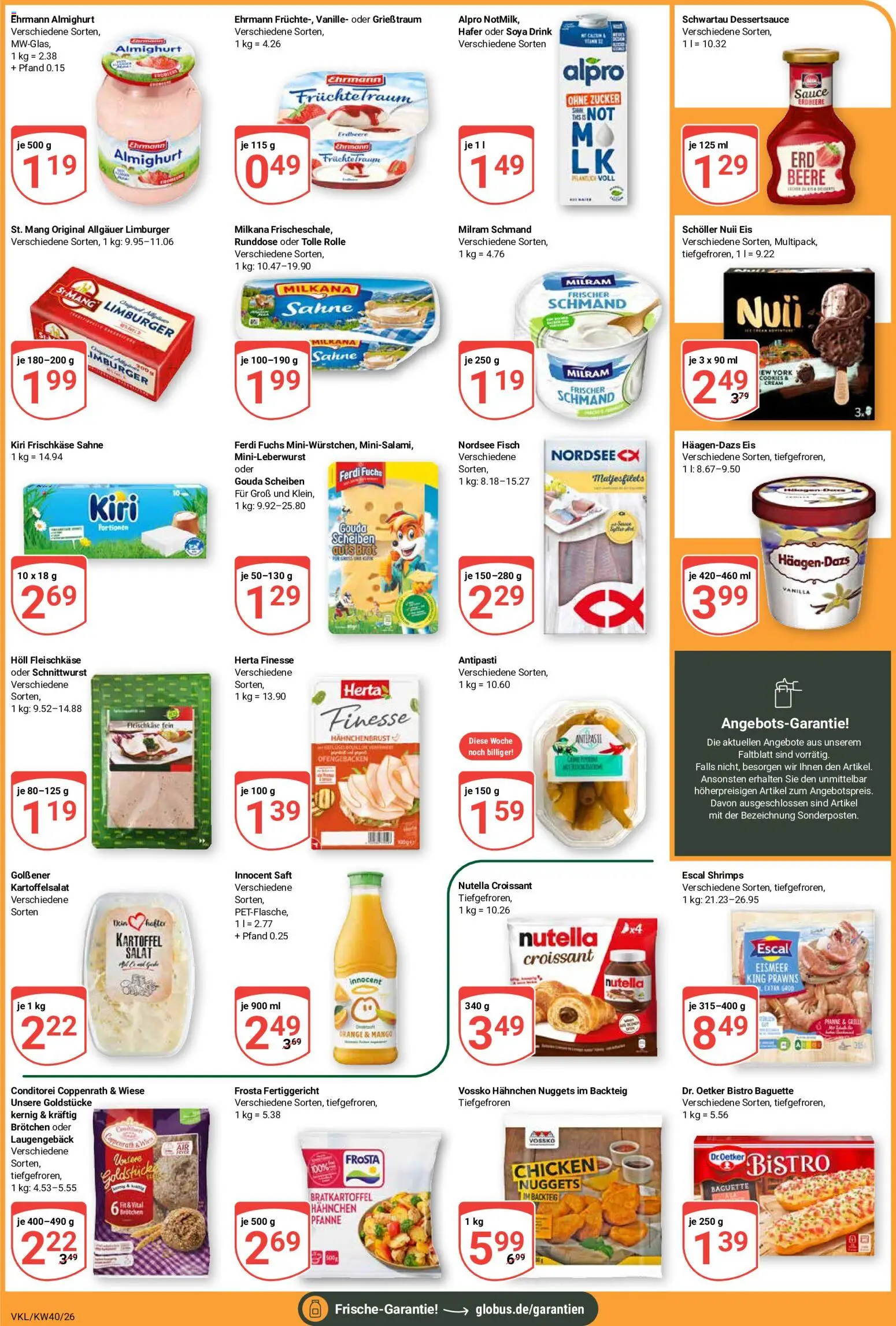 Globus Prospekt Völklingen – gültig ab 28.09.2026 | Seite: 3 | Produkte: Baguette, Croissant, Vanille, Sahne