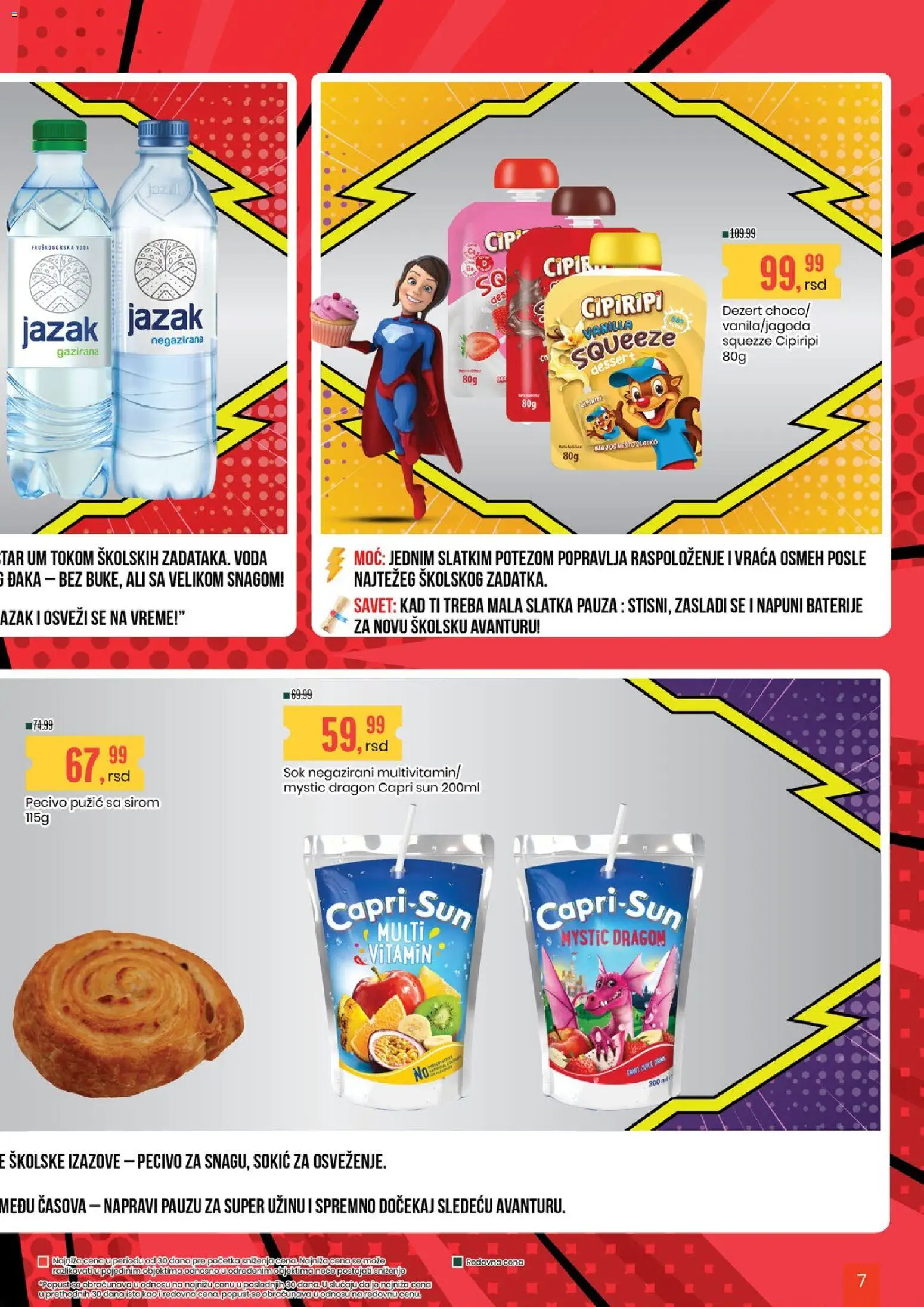 Aroma Market katalog - važi od 28.08.2026 | Strana: 7 | Proizvode: So, Voda, Pecivo, Baterije