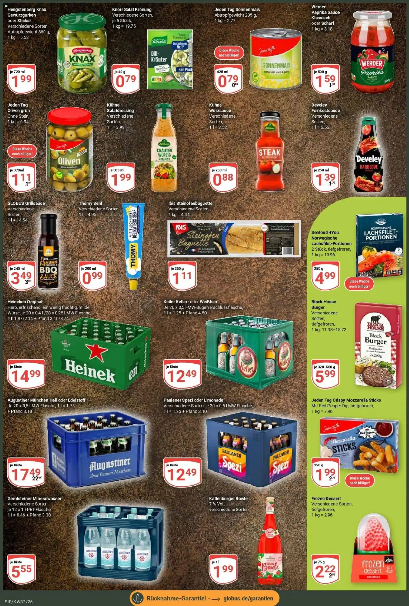 Globus Prospekt Siegen (ab 03.08.2026) » Angebote online | Seite: 4 | Produkte: Baguette, Mineralwasser, Dill, Salat