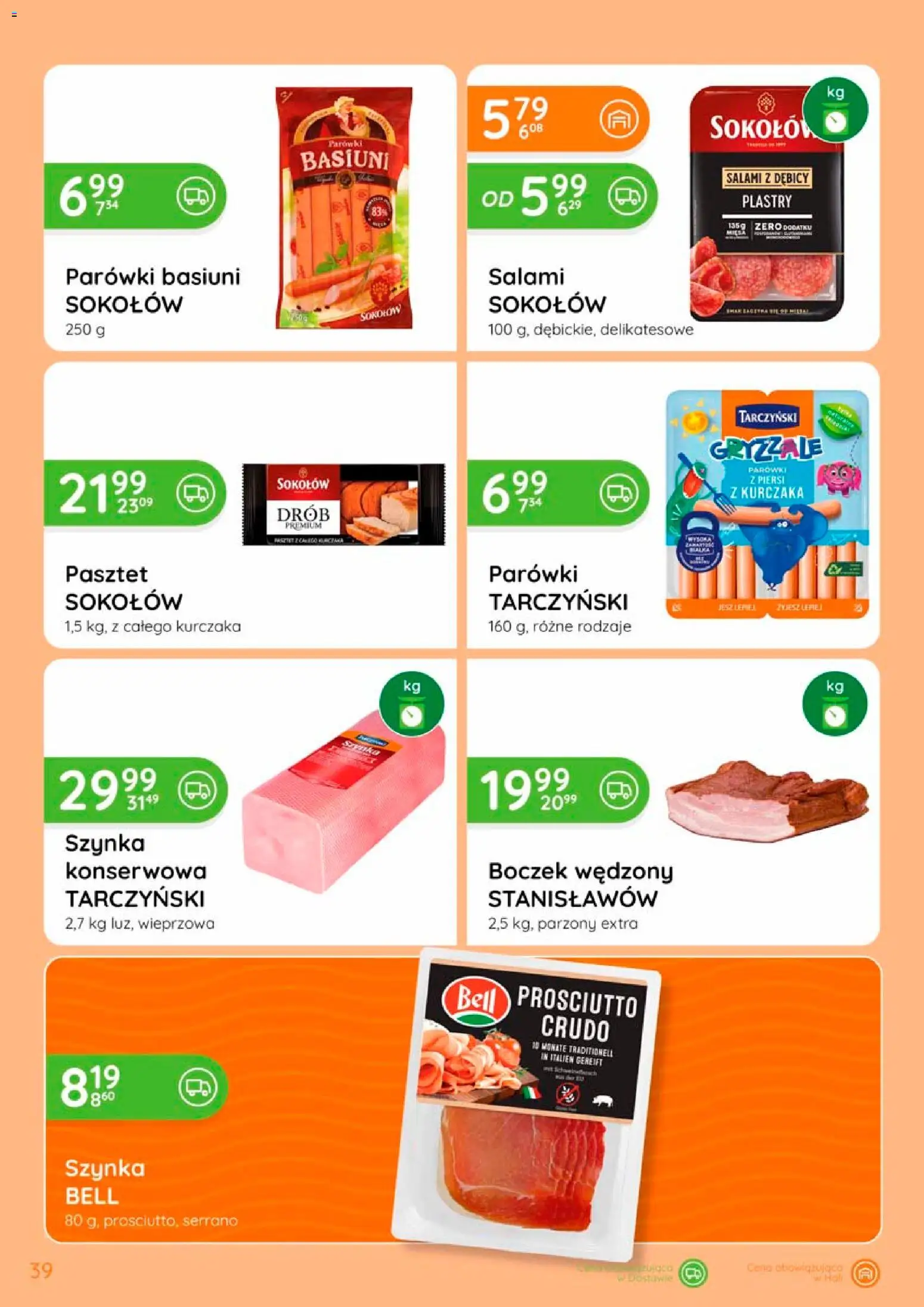 Eurocash gazetka od 17.09.2026 | Strona: 39 | Produkty: Bell, Boczek wędzony, Boczek, Prosciutto