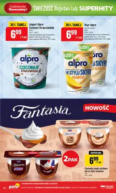 Pogląd oferty "POLOmarket gazetka" - ważna od 10.06.2026 | Strona: 24 | Produkty: Mango, Alpro, Tiramisu, Jogurt