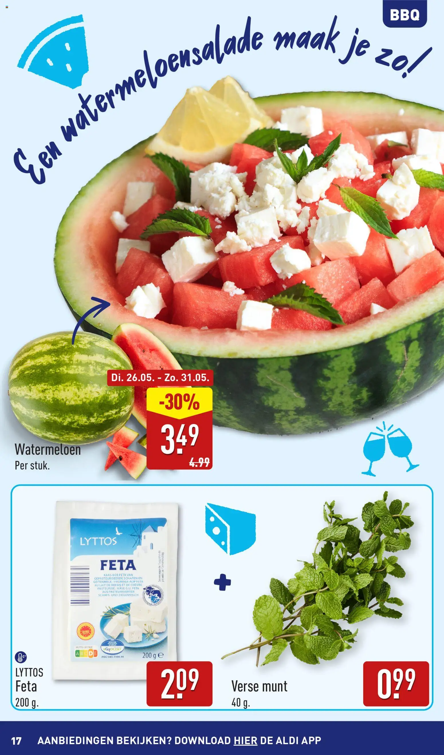 {H1} | Pagina: 17 | Producten: Munt, Feta kaas, Feta, Watermeloen