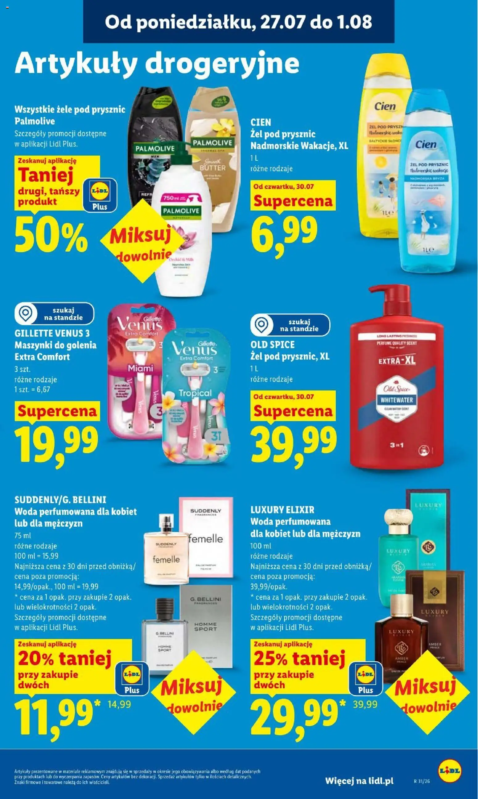 Lidl gazetka od 30.07.2026 | Strona: 91 | Produkty: Gillette, Prysznic, Żel pod prysznic, Old spice