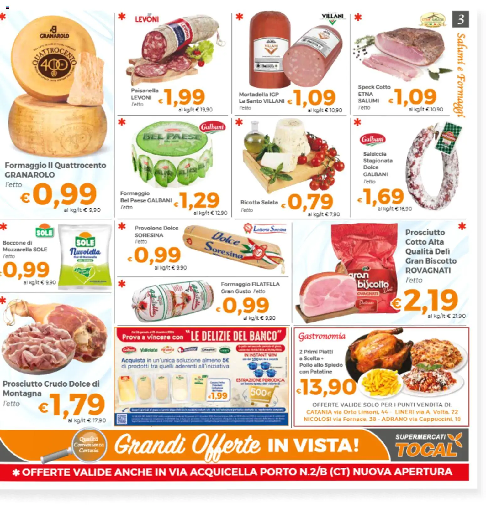 Volantino Tocal del 19.05.2026 | Pagina: 3 | Prodotti: Patatine, Formaggio, Prosciutto, Ricotta