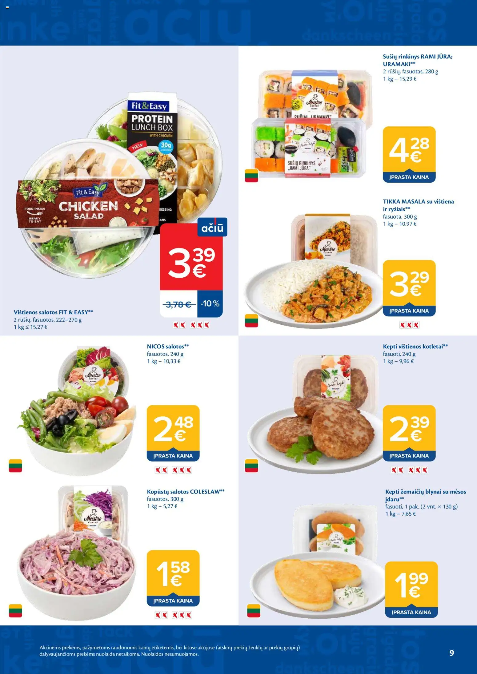 MAXIMA akcijos nuo 19.05.2026 | Puslapis: 9 | Prekių: Salotos, Vištienos, Vištiena
