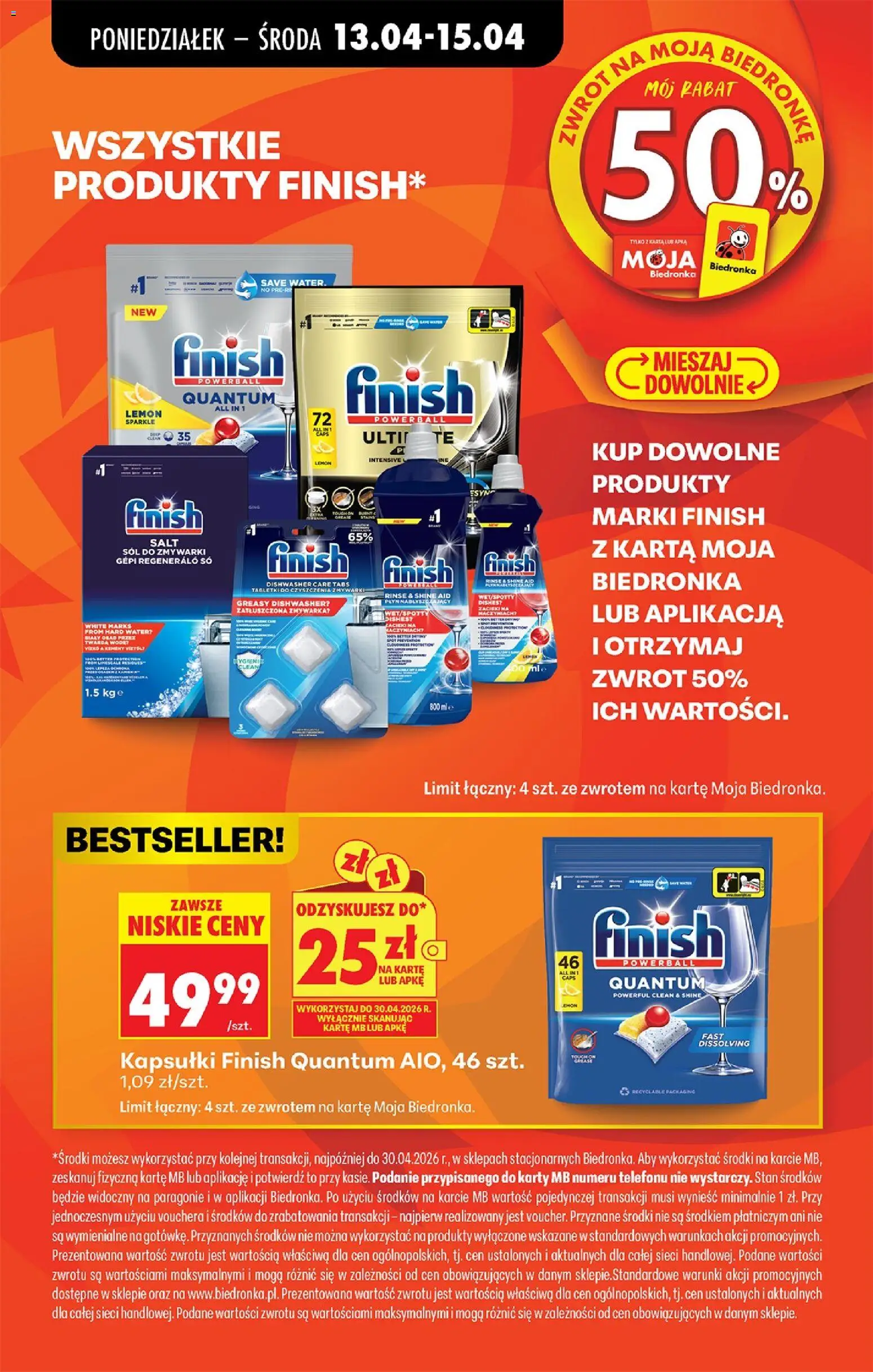 Biedronka Polsko leták od 13.04.2026 | Strana: 80 | Produkty: Finish, Karty, Stan