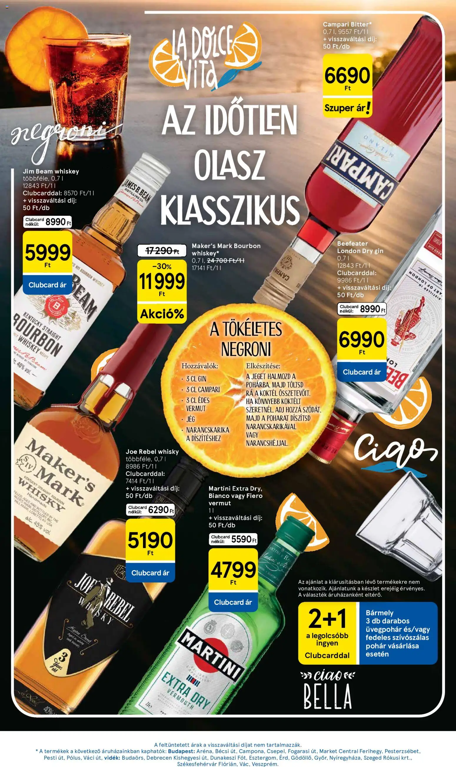 Tesco akciós ujság - amely érvényes a következő dátumtól: 2026.07.30. | Oldal: 19 | Termékek: Bourbon whisky, Gin, Whisky, Pohár