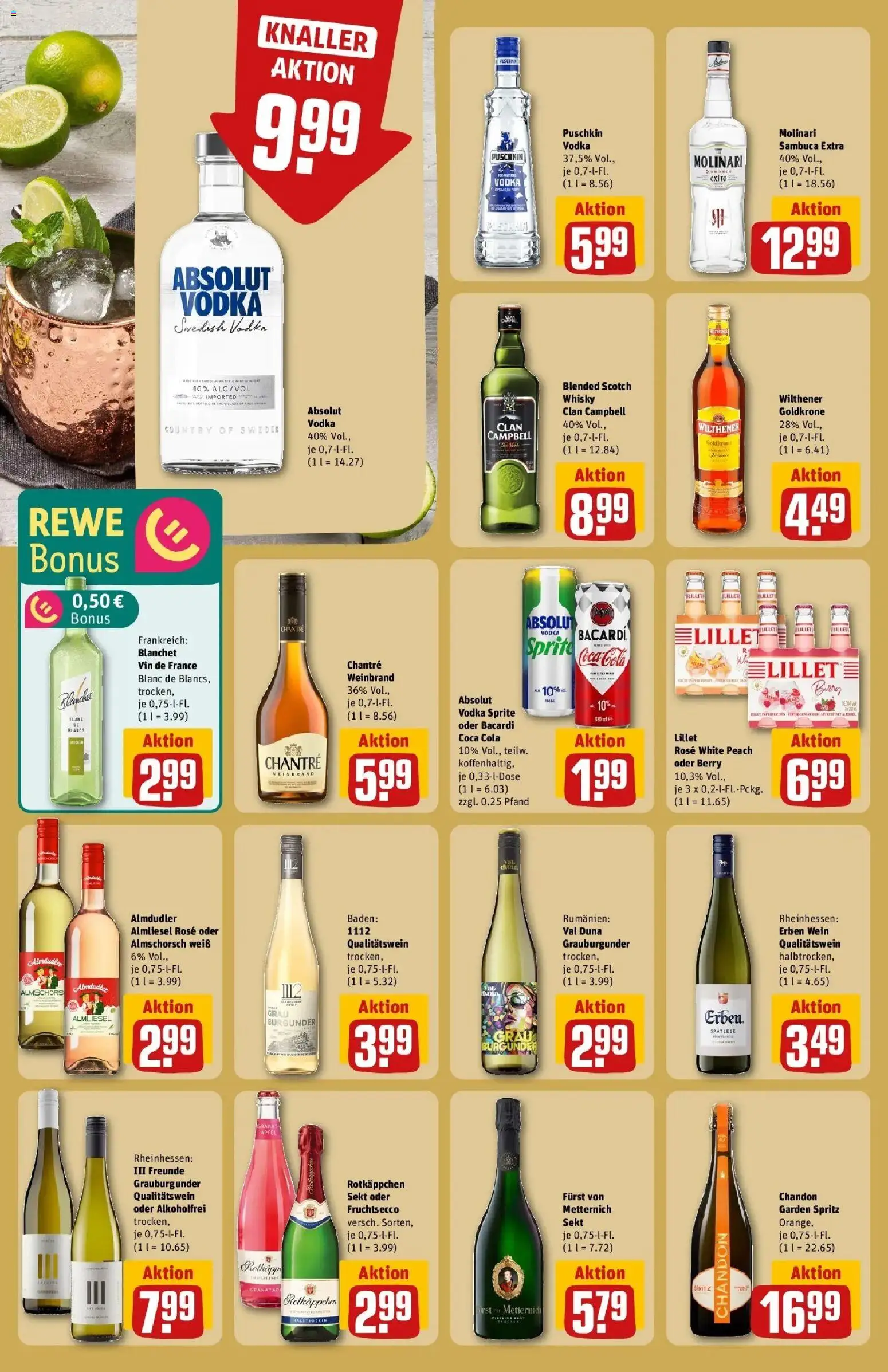 Rewe Prospekt Recklinghausen – gültig ab 17.05.2026 | Seite: 22 | Produkte: Furst von metternich, Coca cola, Fruchtsecco, Vodka