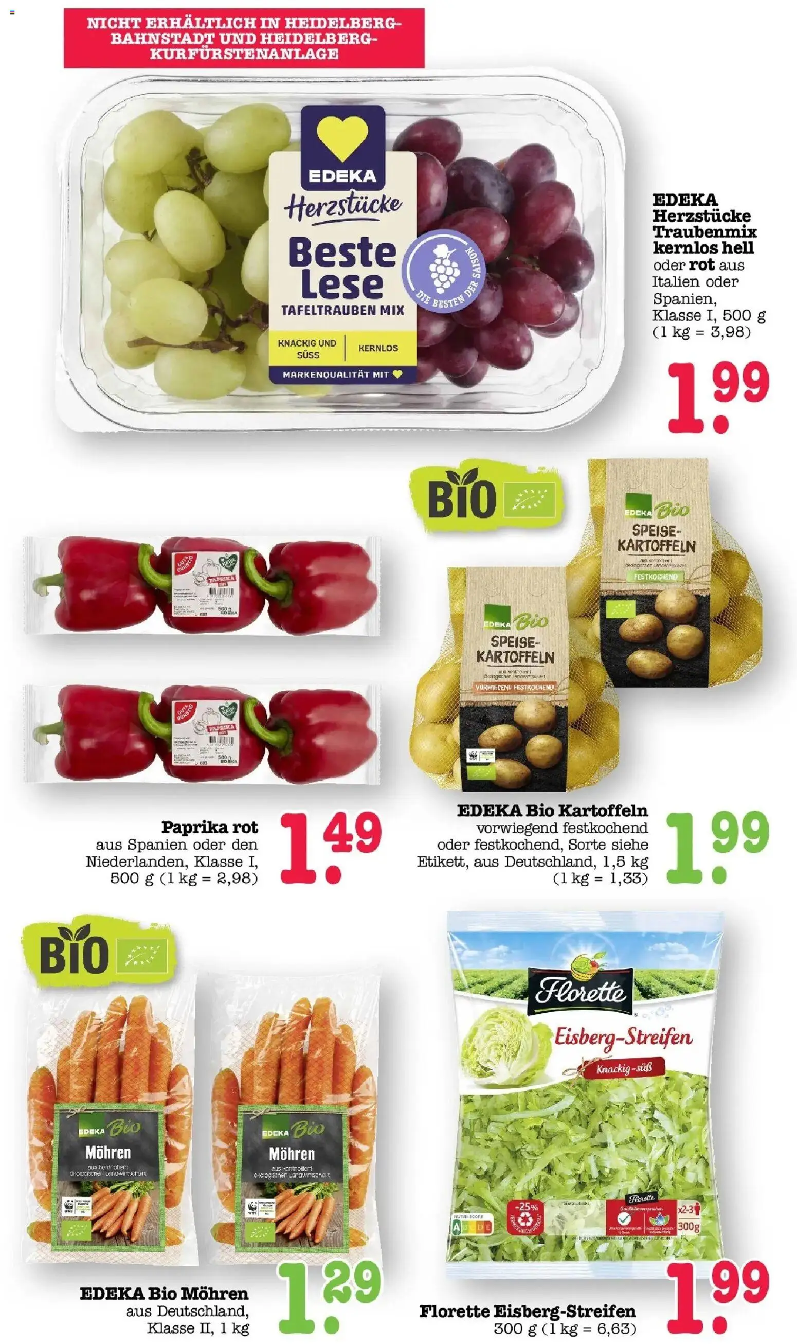 Marktkauf Prospekt Wörth Am Rhein (ab 31.08.2026) » Angebote online | Seite: 17 | Produkte: Paprika rot, Mohren, Kartoffeln, Paprika