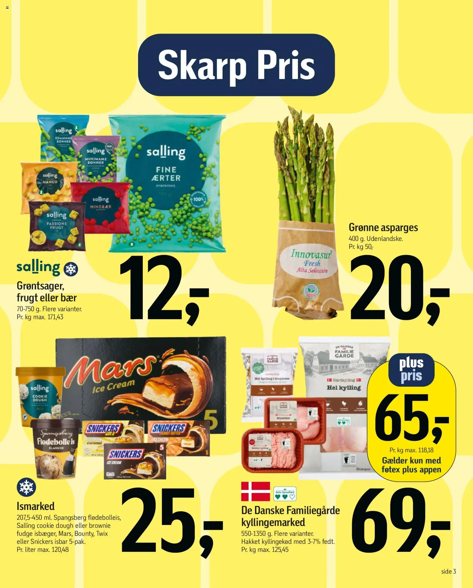 Føtex tilbudsavis – gyldig fra 17.04.2026 | Side: 3 | Produkter: Bønner, Hindbær, Ærter, Asparges