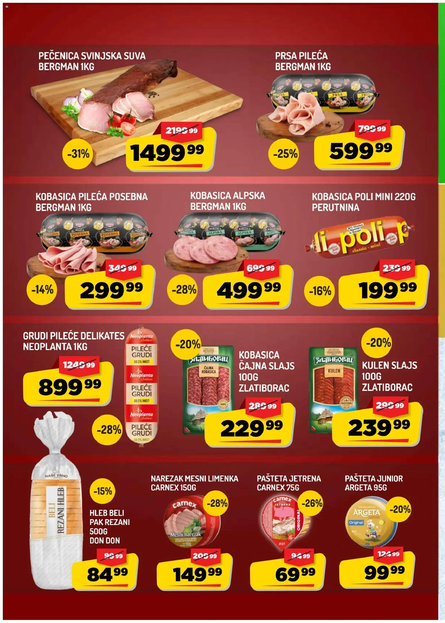 Aman katalog - važi od 25.09.2026 | Strana: 4 | Proizvode: Rezani hleb, Narezak, Mesni narezak, Pašteta