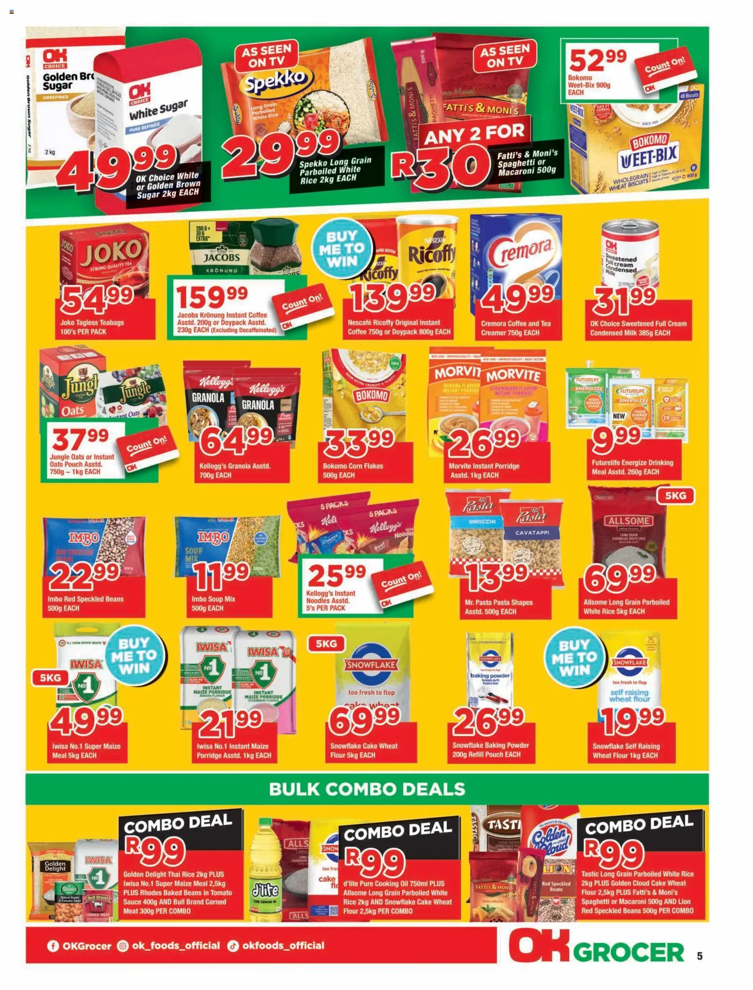 New OK Foods catalogue – valid from 24/07/2026 | Page: 5 | Products: TV, Creamer, Biscuits, Sauce