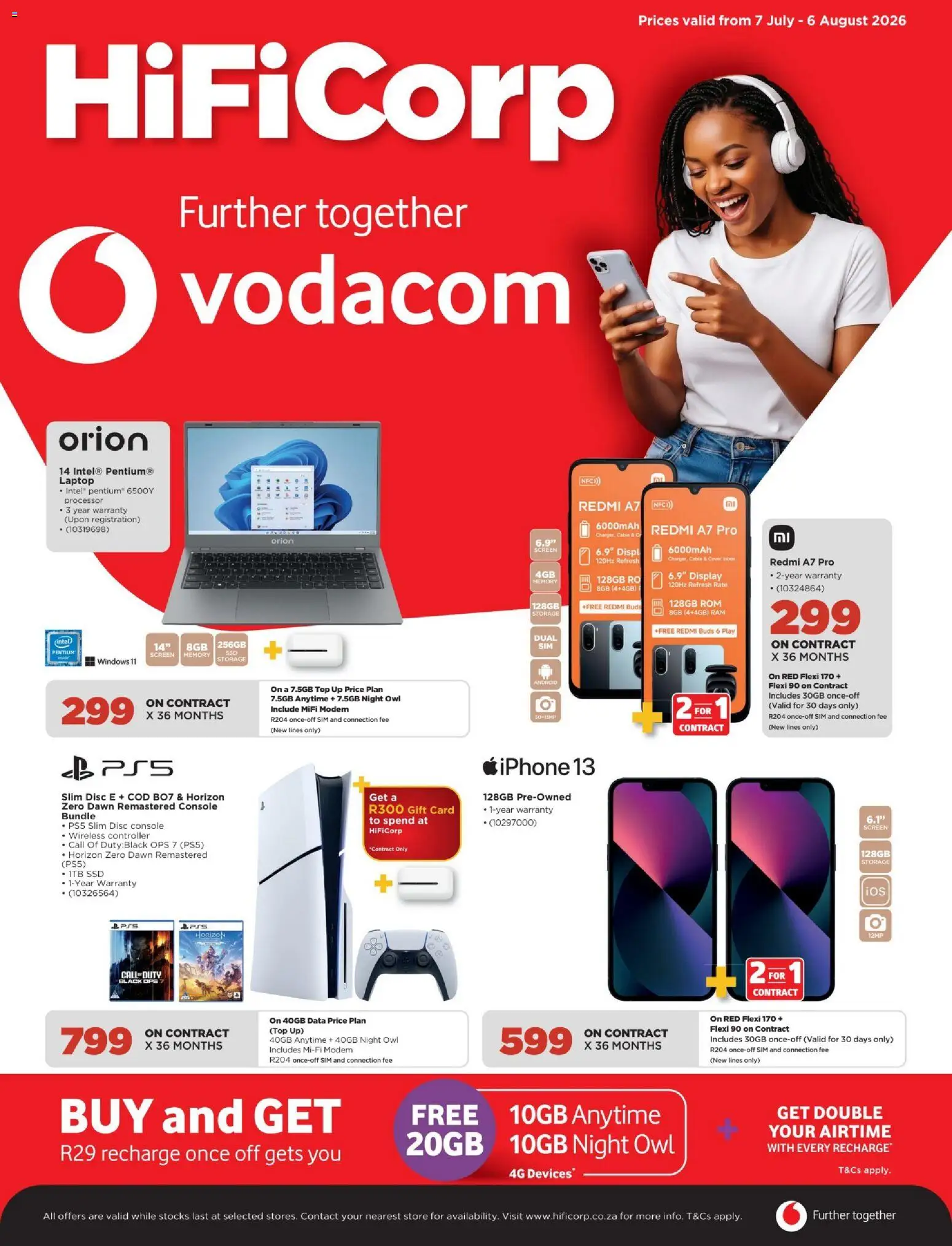New HiFi Corp catalogue – valid from 07/07/2026 | Page: 1 | Products: Data, Gift card, Cable, Laptop