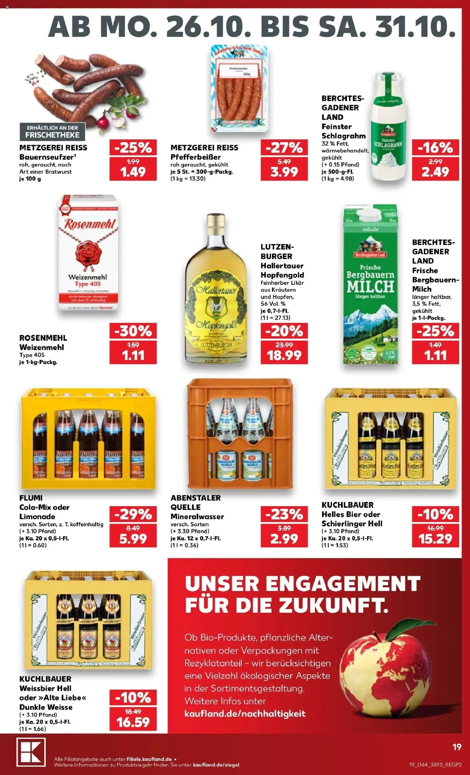 Prospekt Kaufland ab 26.10.2026 » Angebote Online zum Blättern | Seite: 23 | Produkte: Bier, Likör, Burger, Weizenmehl