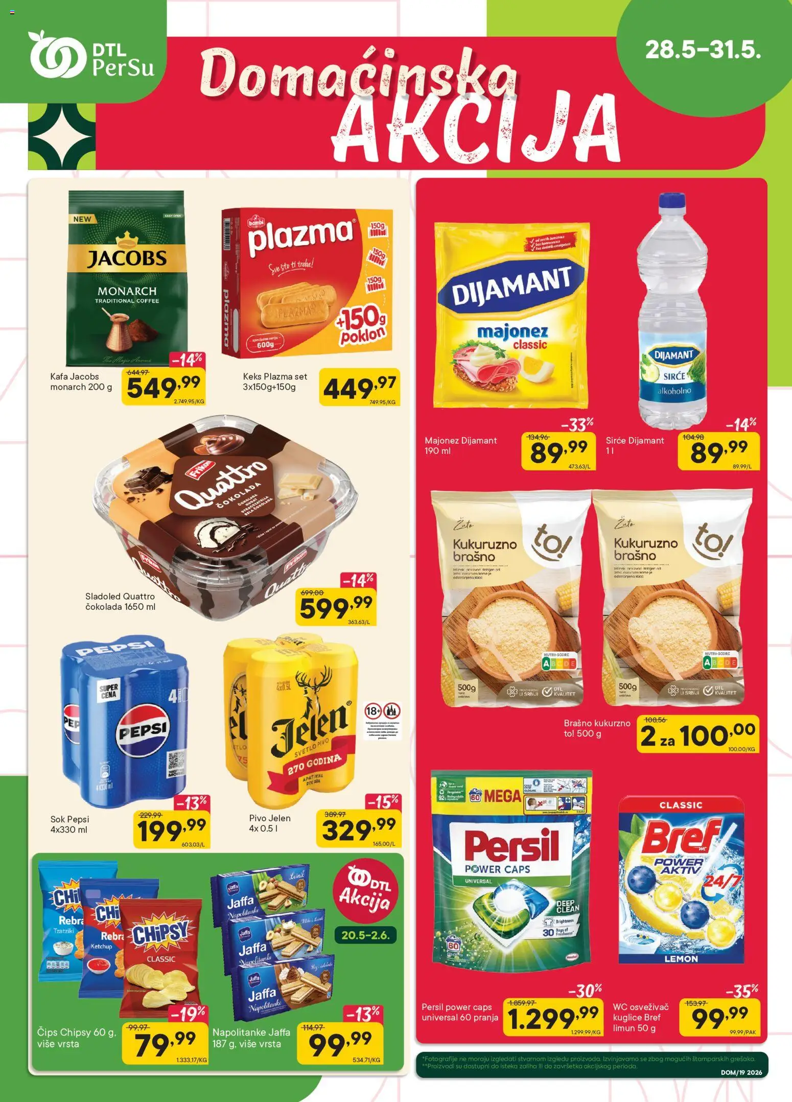 PerSu katalog - važi od 28.05.2026 | Strana: 1 | Proizvode: Keks, Wc, Sirće, Kafa