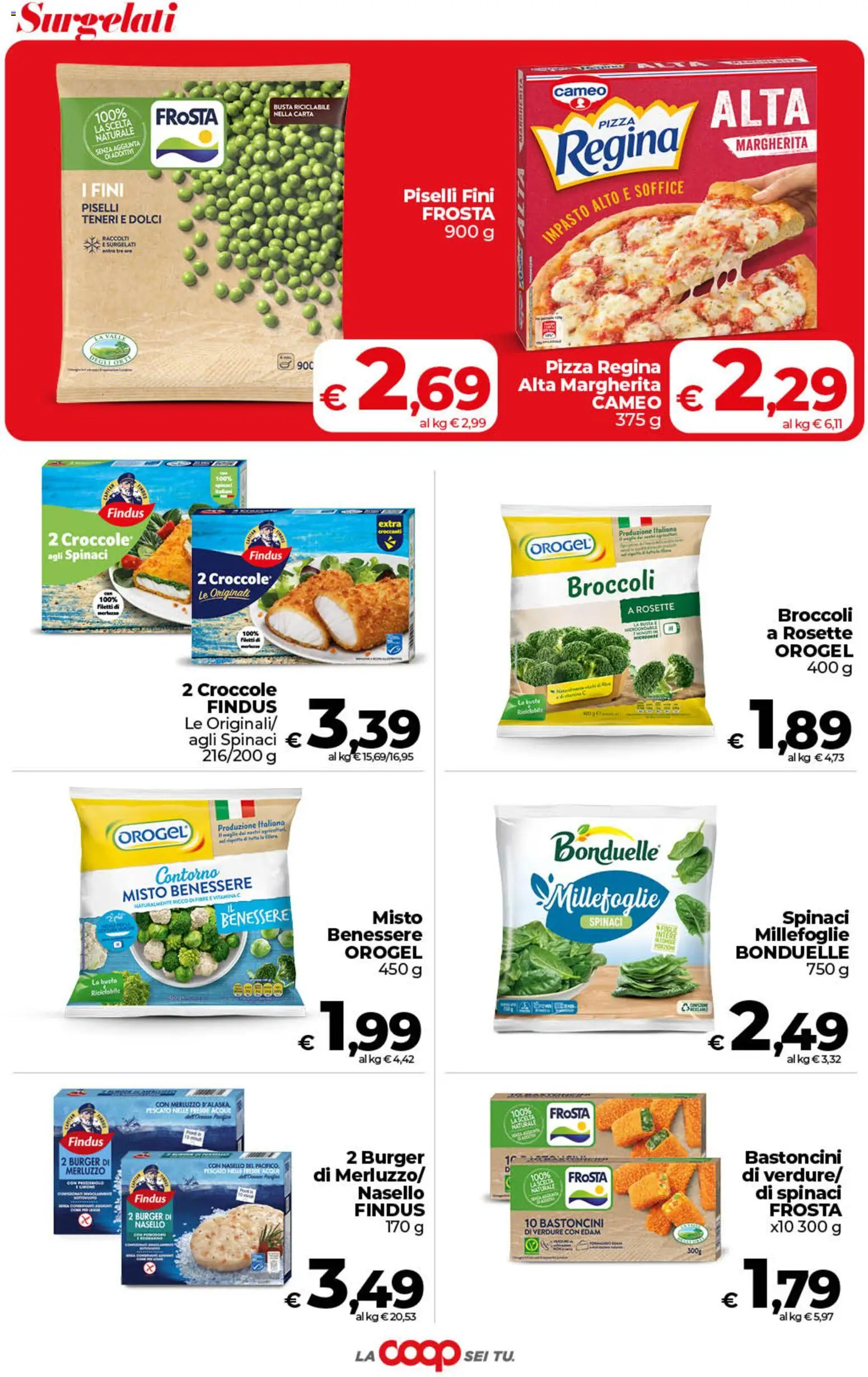 Volantino COOP del 21/08/2026 | Pagina: 22 | Prodotti: Pizza, Verdure, Piselli, Broccoli