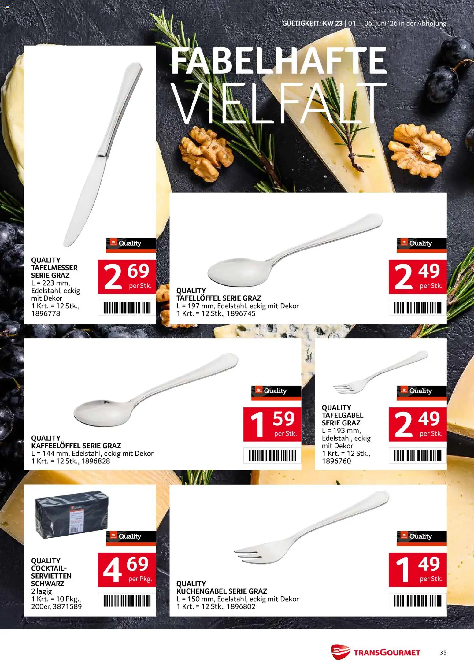 Transgourmet Flugblatt gültig ab 01.06.2026 | Seite: 35