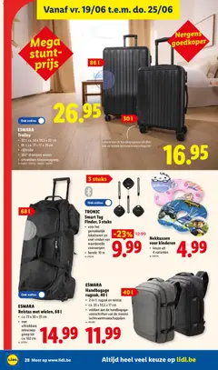 Lidl Folder week 25 - Voorbeeld van een folder van Lidl, geldig van 15.06.2026 | Pagina: 28 | Producten: Rugzak, Reistas, Trolley