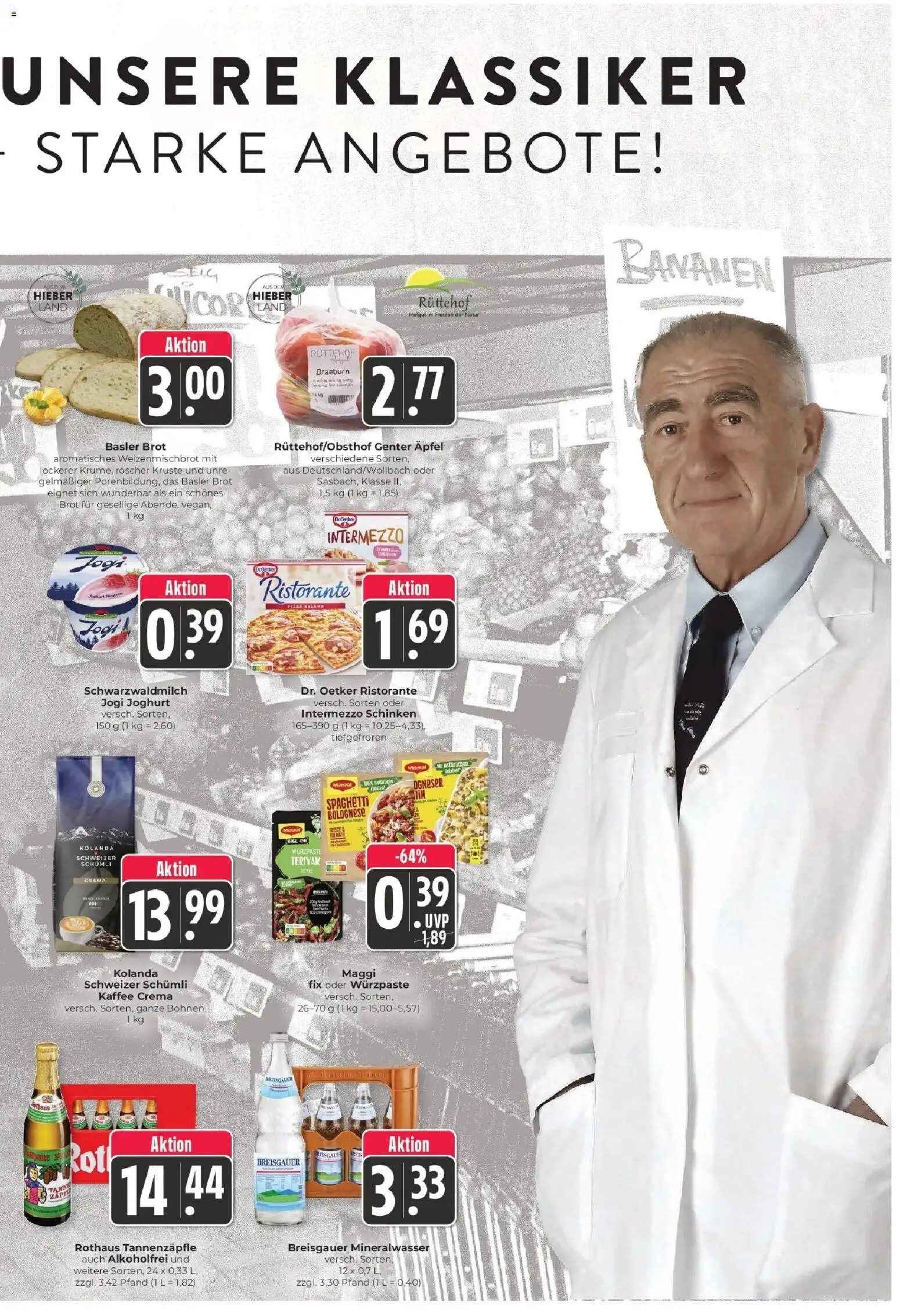Edeka Prospekt Schliengen (ab 12.10.2026) » Angebote Online | Seite: 9 | Produkte: Spaghetti, Bananen, Mineralwasser, Schinken