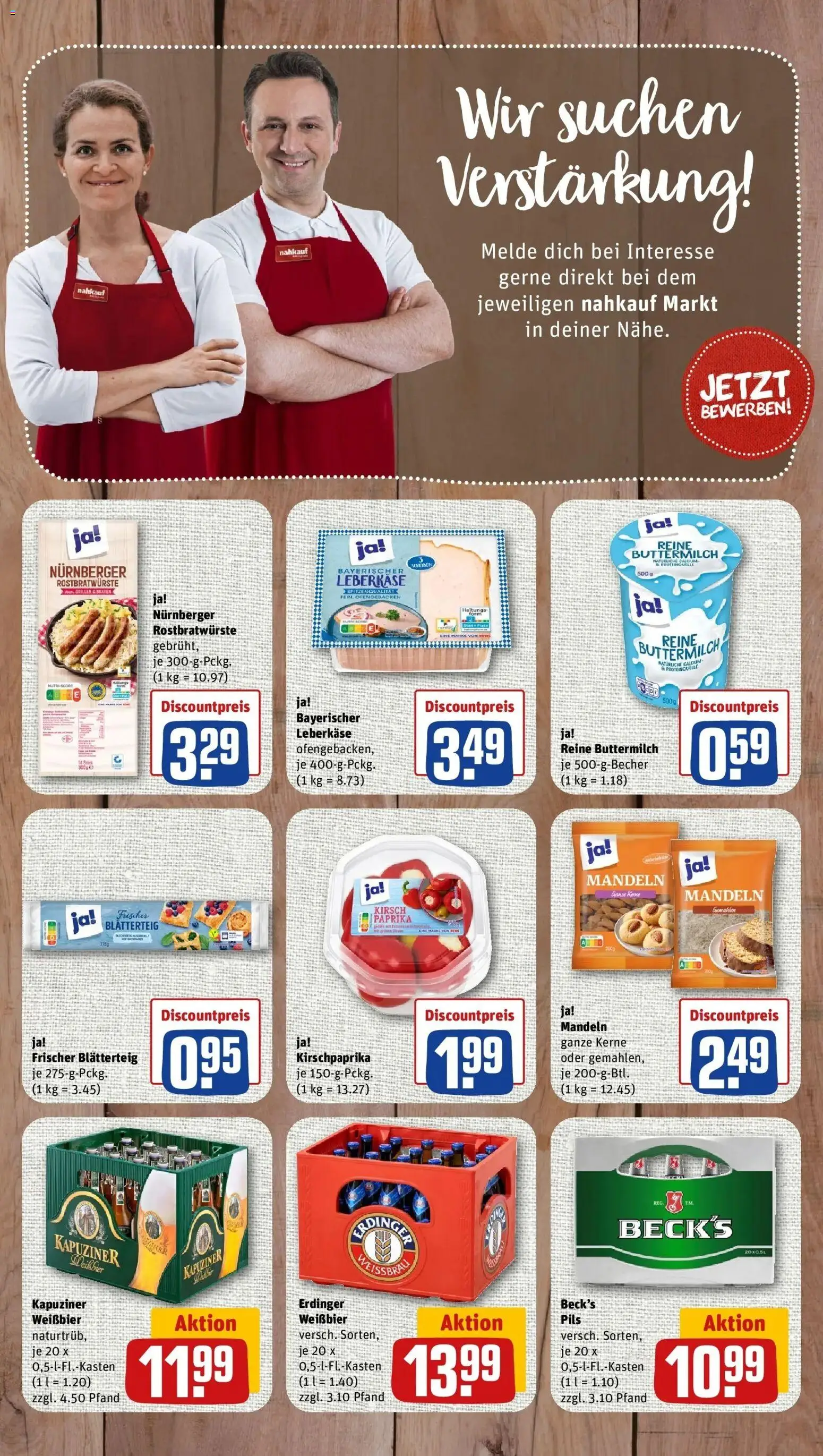 REWE Prospekt ab 17.08.2026 zum Blättern » Angebote | Seite: 7 | Produkte: Weißbier, Pils, Paprika, Leberkase