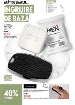 Ofertele Oriflame valabile de la 17.06.2026 | Pagină: 140 | Produse: Exfoliant, Burete, Săpun