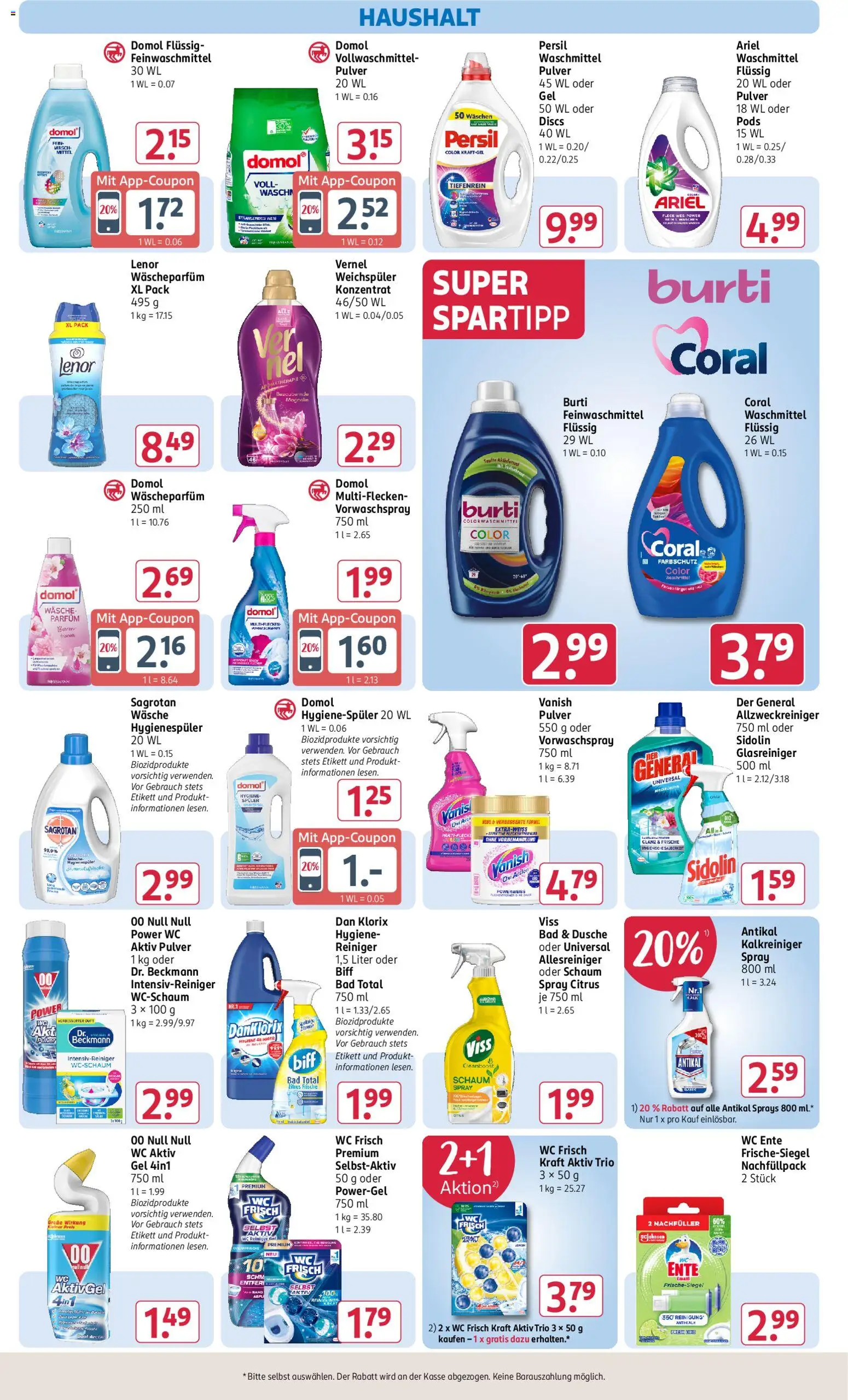 Rossmann Prospekt – gültig ab 31.08.2026 | Seite: 20 | Produkte: Bad, Waschmittel, Wc frisch, Vernel