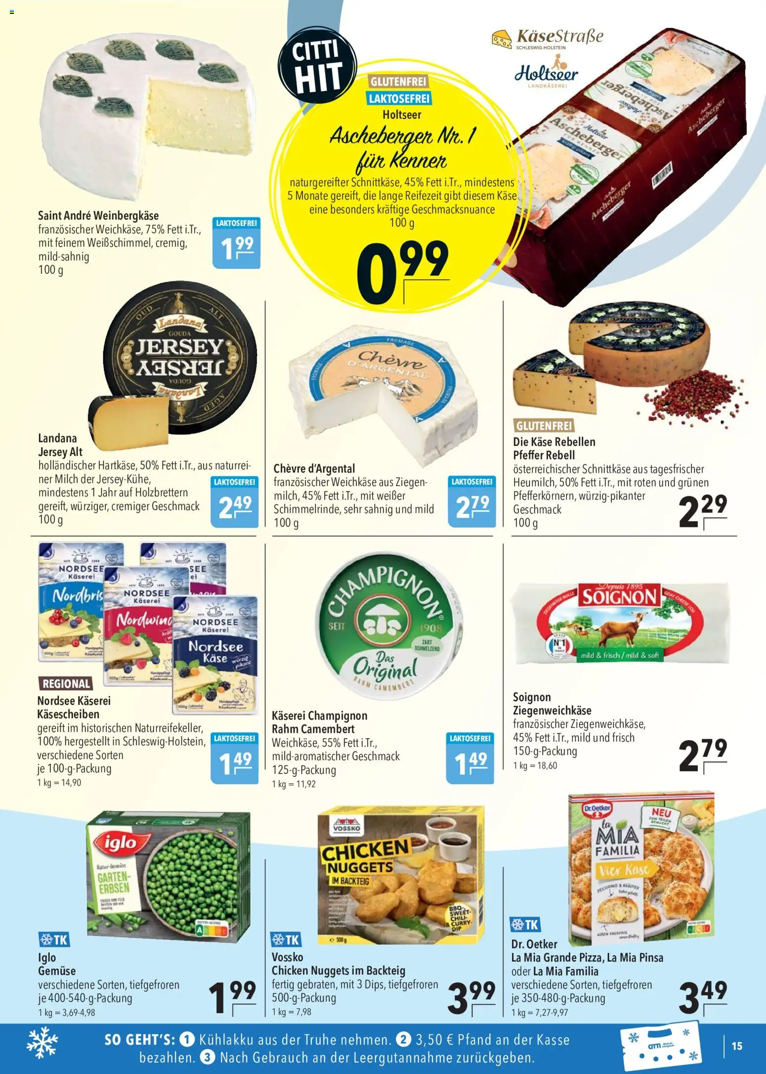 CITTI Markt Prospekt – gültig ab 30.09.2026 | Seite: 15 | Produkte: Truhe, Gouda, Camembert, Pfeffer