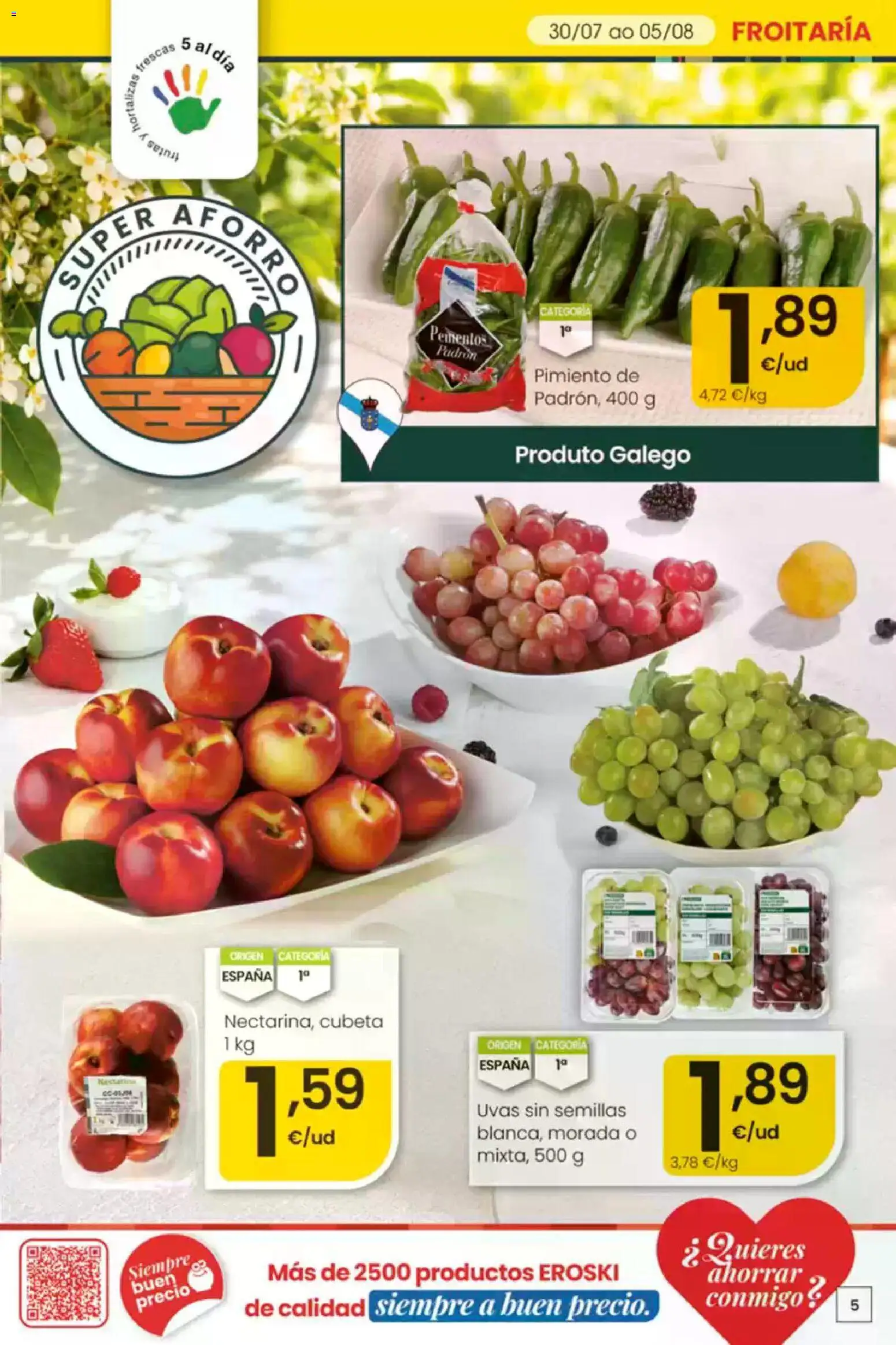 Eroski É bo que sexa de aquí │ válido desde el 30/07/2026 | Página: 5 | Productos: Τζίντζερ, Κάδος απορρυμάτων