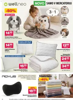 Mercator katalog akcije – veljaven od 16.09.2026 | Stran: 12 | Izdelki: Vzglavnik, Blazina, Odeja