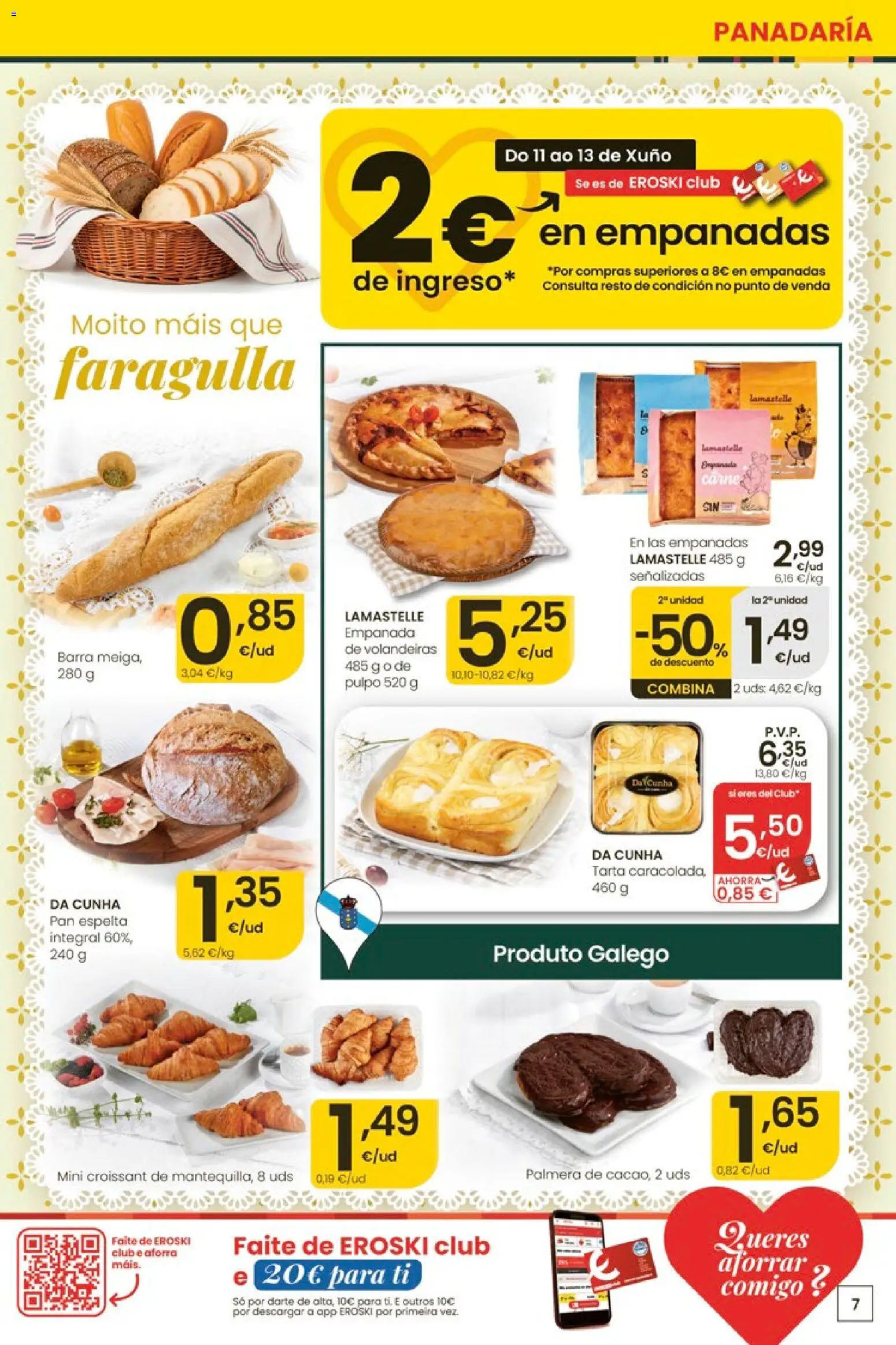 Eroski Ofertóns de verán │ válido desde el 11.06.2026 | Página: 7 | Productos: Pan, Croissant