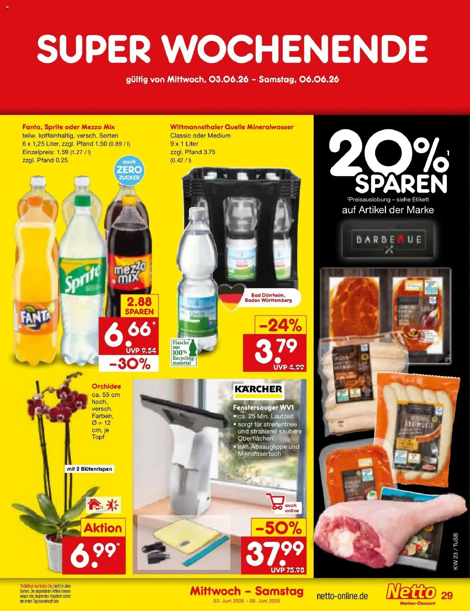 Netto Marken-Discount Prospekt Lahr-Langenwinkel – gültig ab 01.06.2026 | Seite: 43 | Produkte: Mezzo mix, Sprite, Orchidee, Oder mezzo mix