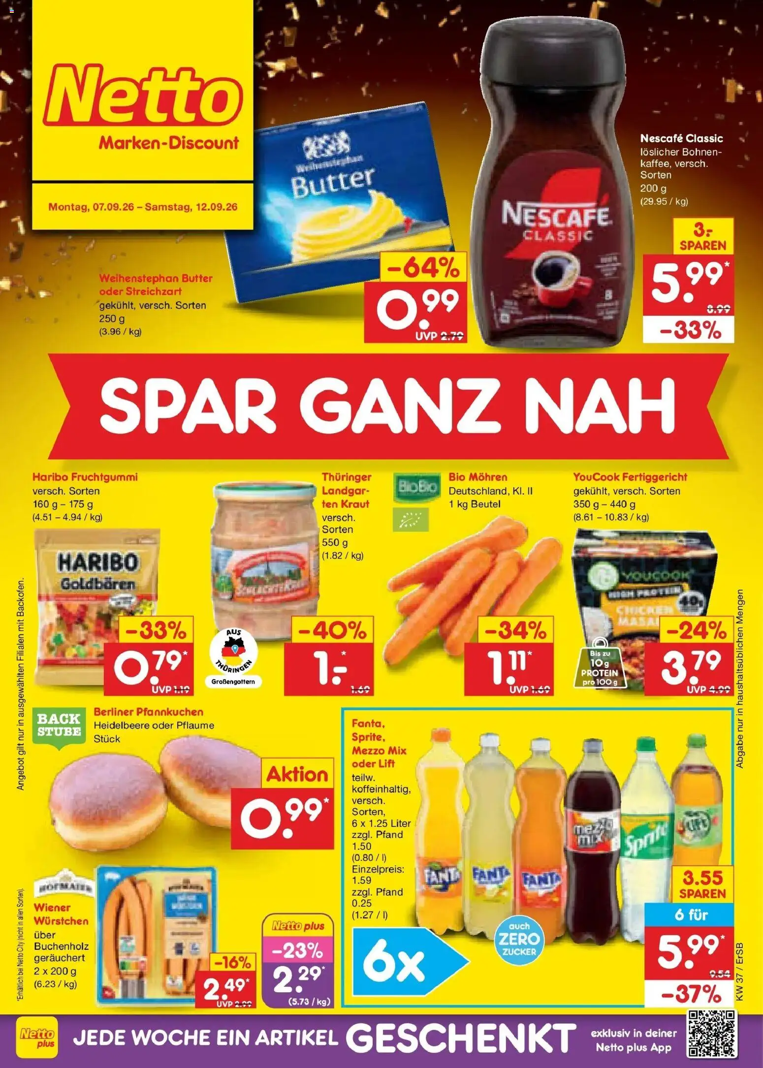 Netto Marken-Discount Prospekt Naumburg – gültig ab 07.09.2026 | Seite: 3 | Produkte: Youcook, Fanta, Haribo, Pfannkuchen