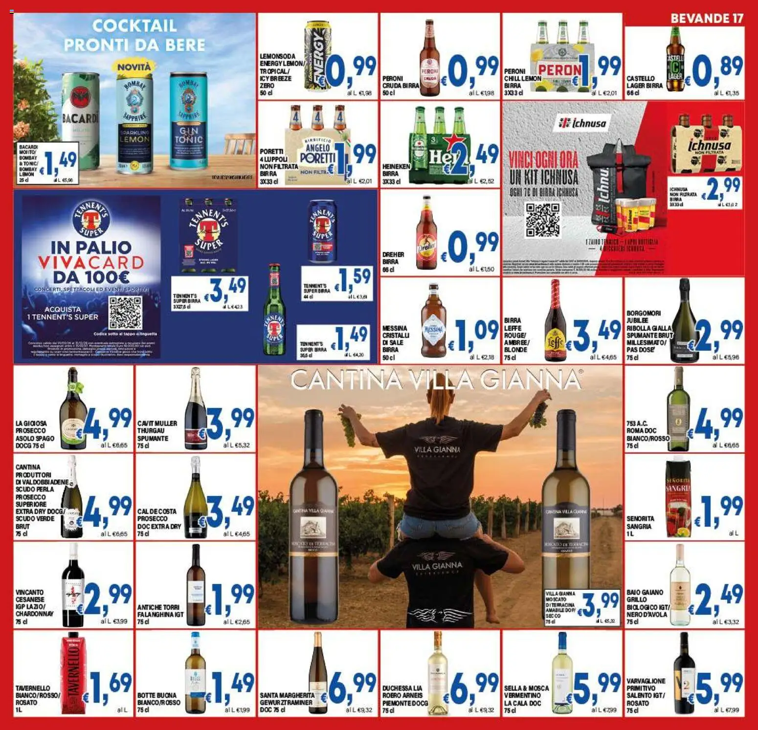 Volantino DEM del 21/08/2026 | Pagina: 17 | Prodotti: Spumante, Birra messina, Heineken, Birra Ichnusa