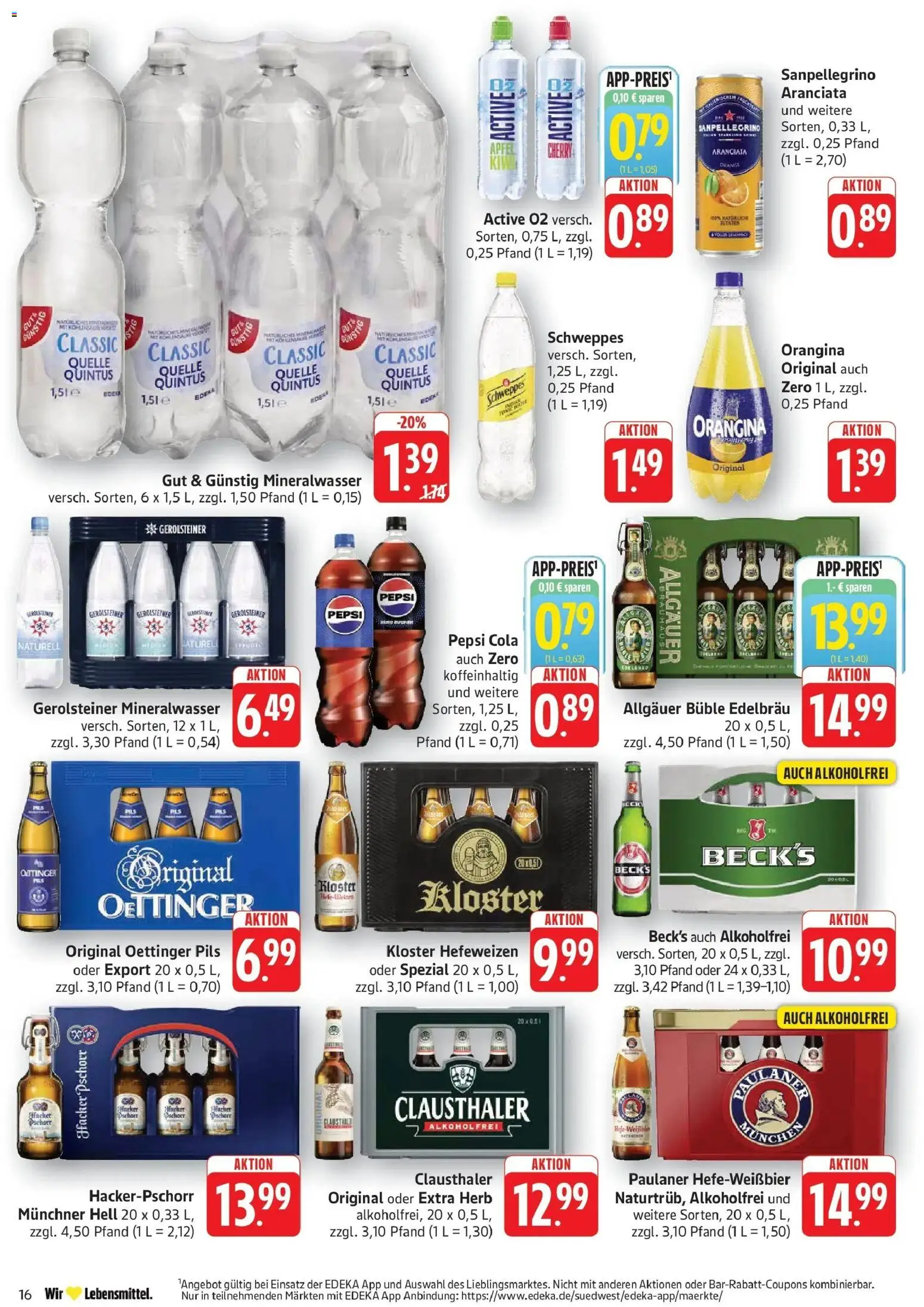 Edeka Prospekt Göppingen (ab 05.10.2026) » Angebote Online | Seite: 18 | Produkte: Cola, Oettinger, Pepsi, Gerolsteiner