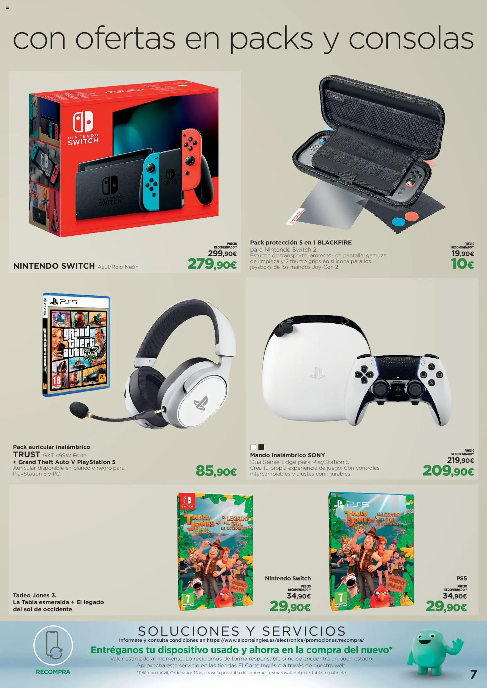 El Corte Inglés Volver tiene sus ventajas │ válido desde el 20/08/2026 | Página: 7 | Productos: Portátil, Nintendo, Tablet, Playstation