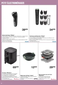 Monoprix - Prévisualisation de Monoprix catalogue valide à partir de 20/10/2026 | Page: 56 | Produits: Rasoir, Tondeuse, Air fryer, Philips rasoir electrique