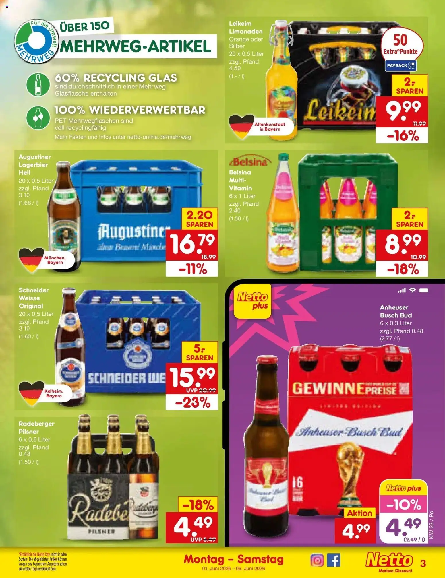 Netto Marken-Discount Prospekt Regensburg – gültig ab 01.06.2026 | Seite: 31 | Produkte: Radeberger pilsner