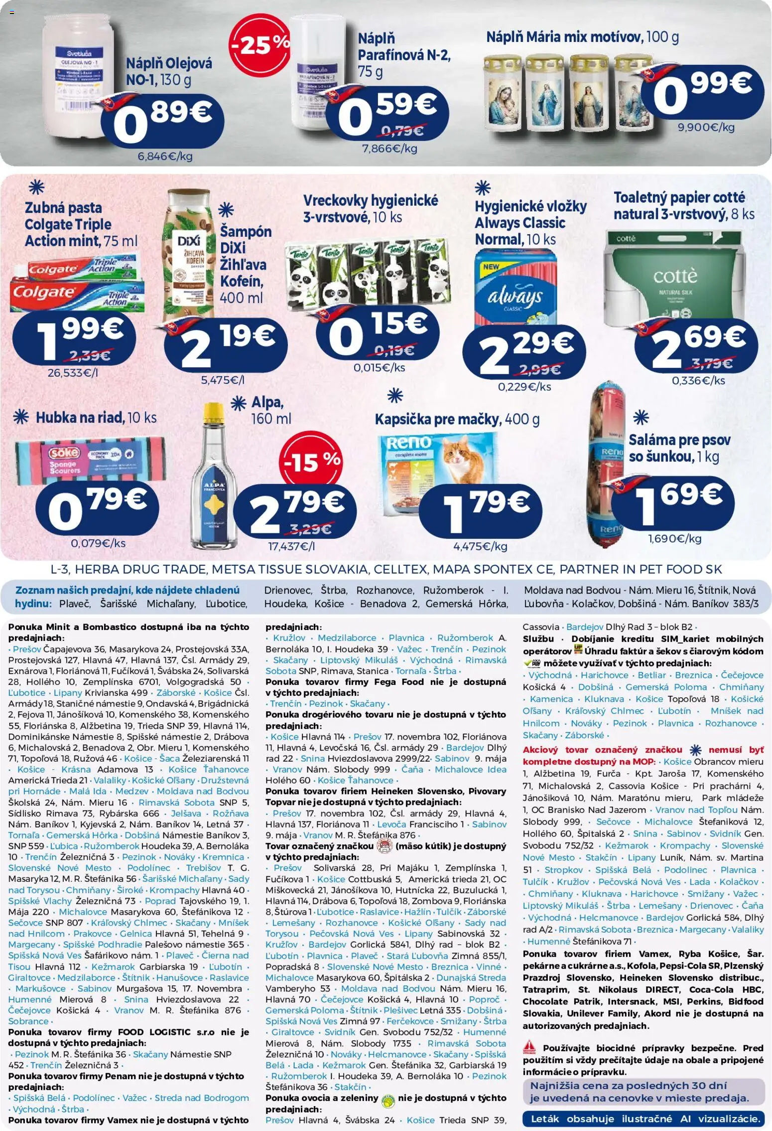 Nové Milk Agro akcie – leták je platný od 23.09.2026 | Strana: 15 | Produkty: Hubka, Šampón, Mäso, Alpa