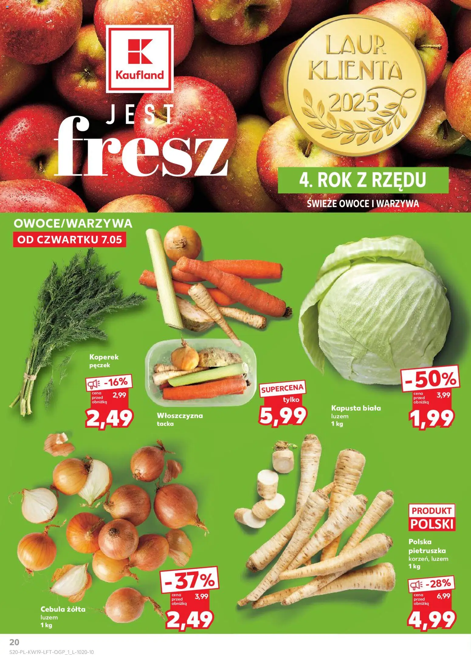 Kaufland Polsko leták od 07.05.2026 | Strana: 20 | Produkty: Kapusta