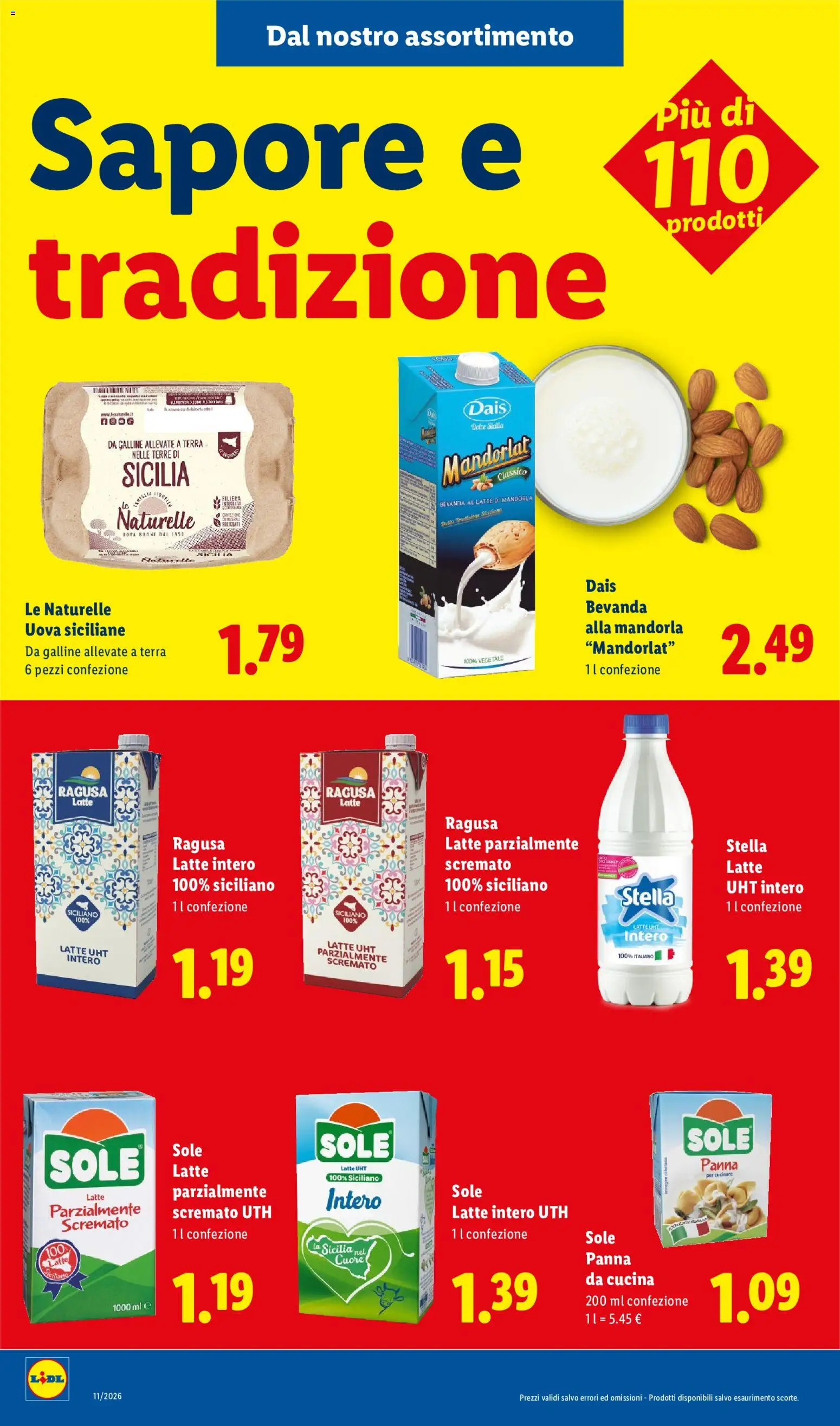 Volantino Lidl del 28.05.2026 | Pagina: 8 | Prodotti: Uova, Panna, Latte, Terra