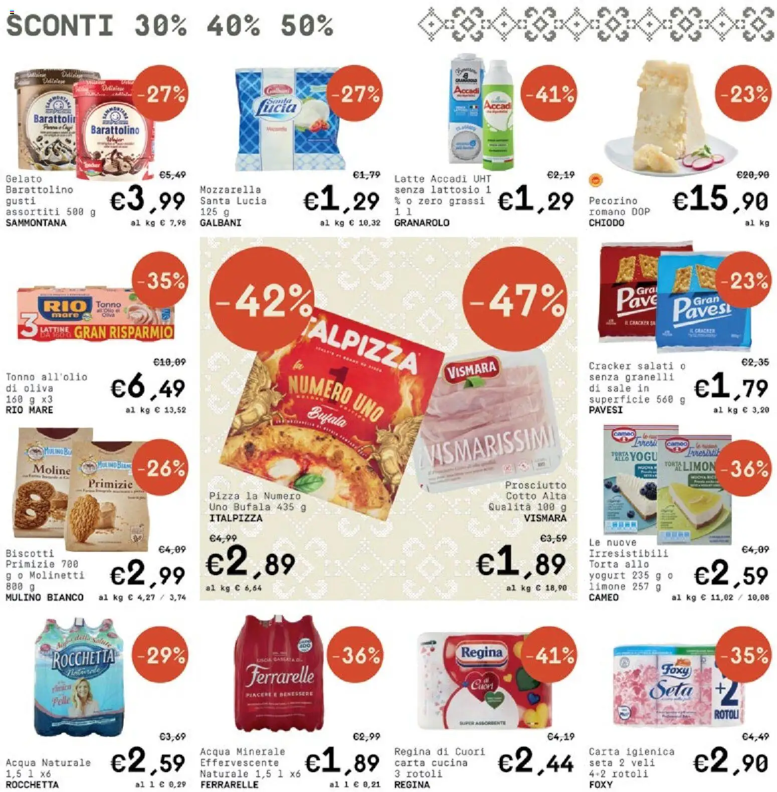 Volantino Borello Supermercati del 12/08/2026 | Pagina: 2 | Prodotti: Yogurt, Pizza, Acqua naturale, Ferrarelle