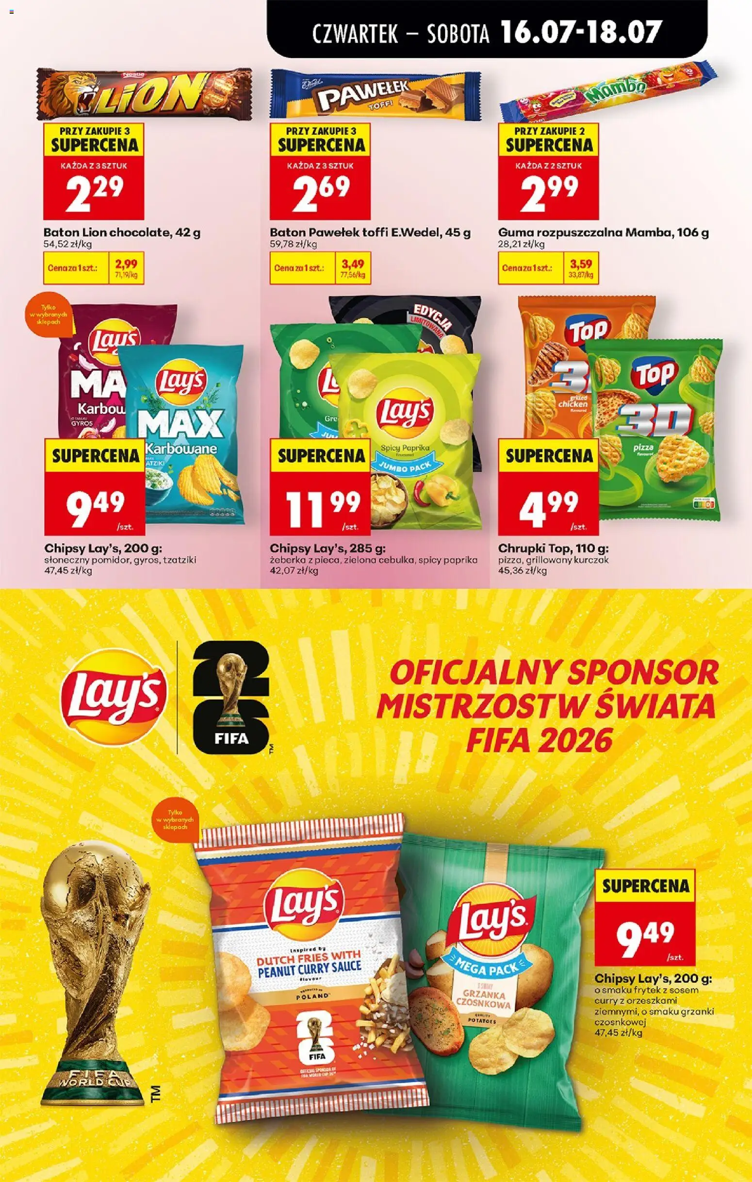 Biedronka gazetka od czwartku od 16.07.2026 | Strona: 57 | Produkty: Tzatziki, Top, Chipsy, Chrupki