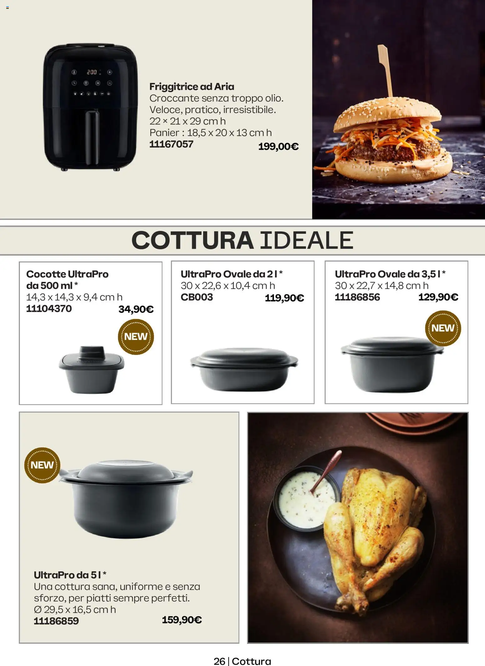 Volantino Tupperware del 01/10/2026 | Pagina: 26 | Prodotti: Friggitrice ad aria, Piatti, Friggitrice