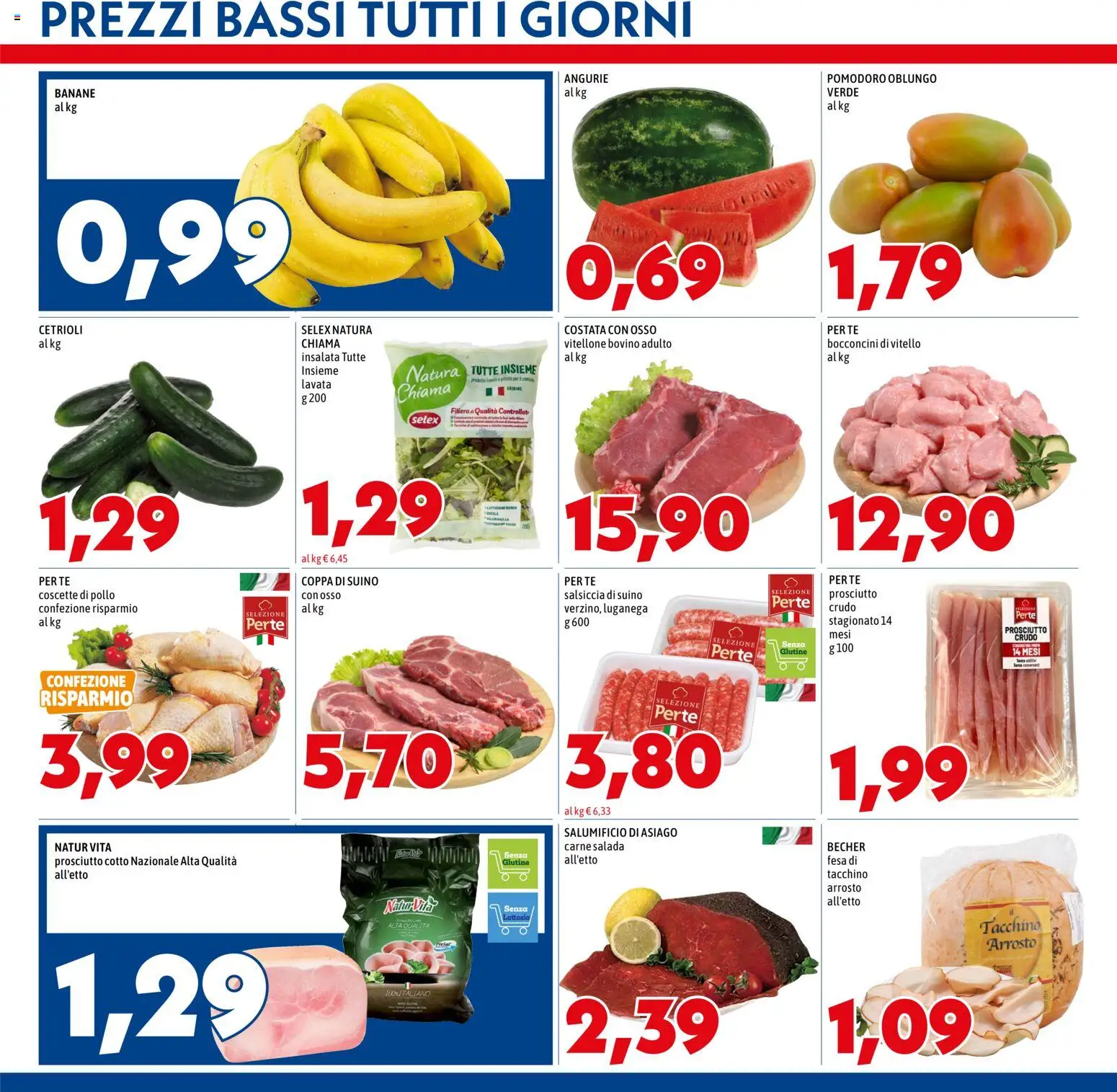 Volantino Mega del 11.06.2026 | Pagina: 3 | Prodotti: Prosciutto Cotto, Tacchino, Salsiccia, Vitello