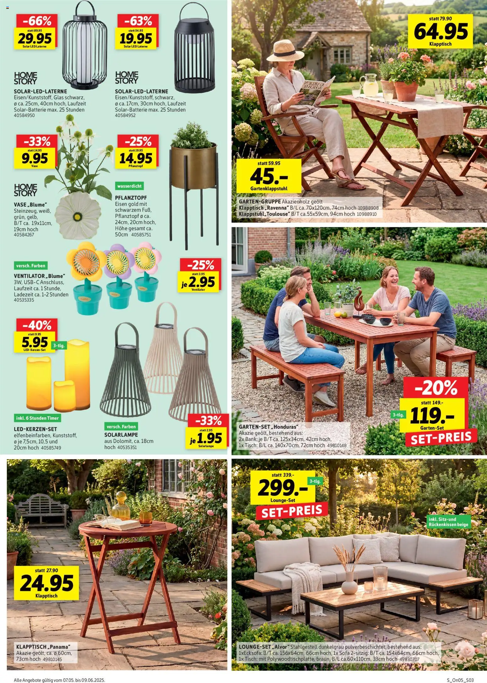 Sconto Prospekt Garten-spezial – gültig ab 07.05.2026 | Seite: 3 | Produkte: Ventilator, Sofa, Tisch, Vase