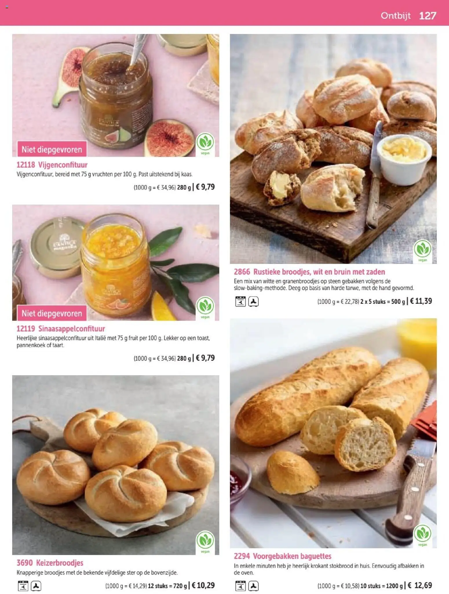 {H1} | Pagina: 127 | Producten: Stokbrood, Deeg, Fruit, Broodjes